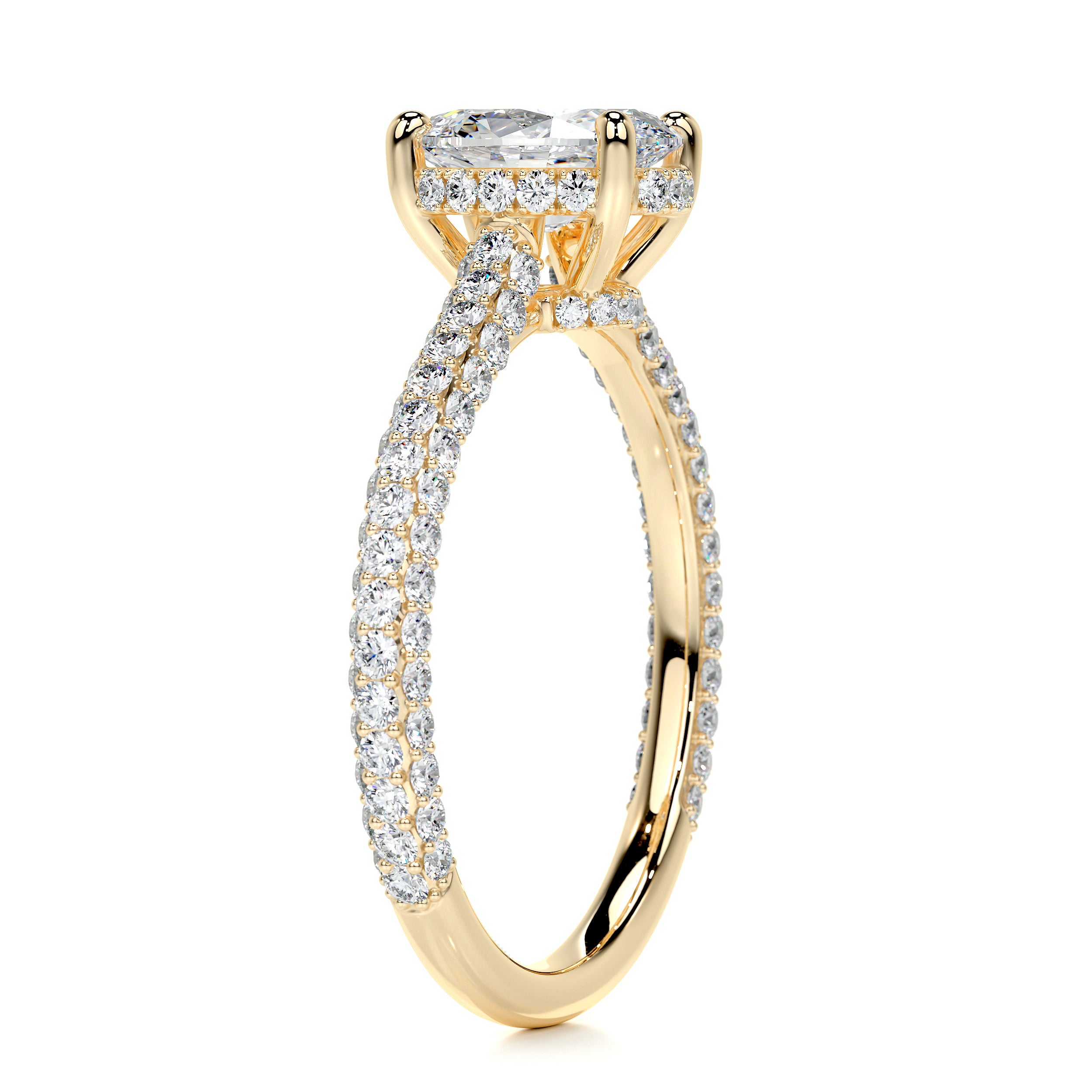 Rebecca Diamond Engagement Ring -18K Yellow Gold