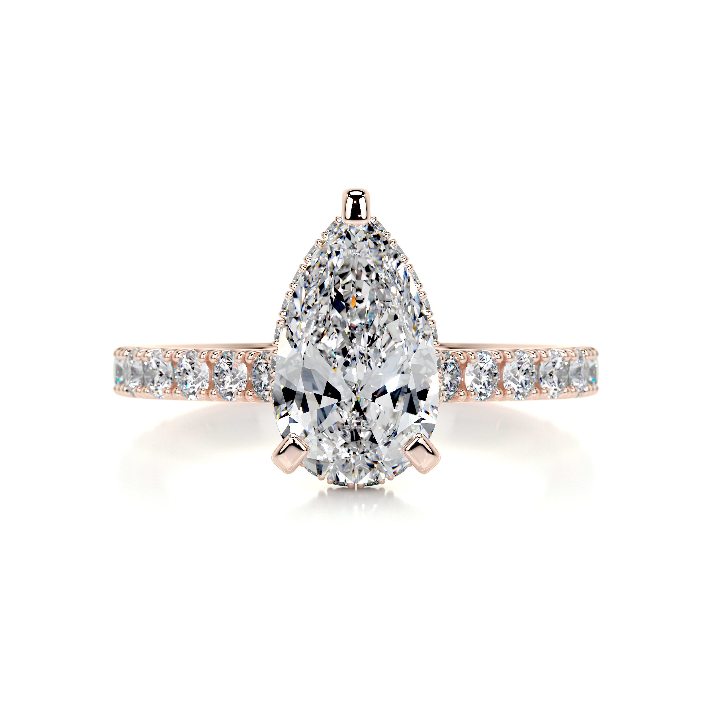 Mia Diamond Engagement Ring   (2 Carat) -14K Rose Gold