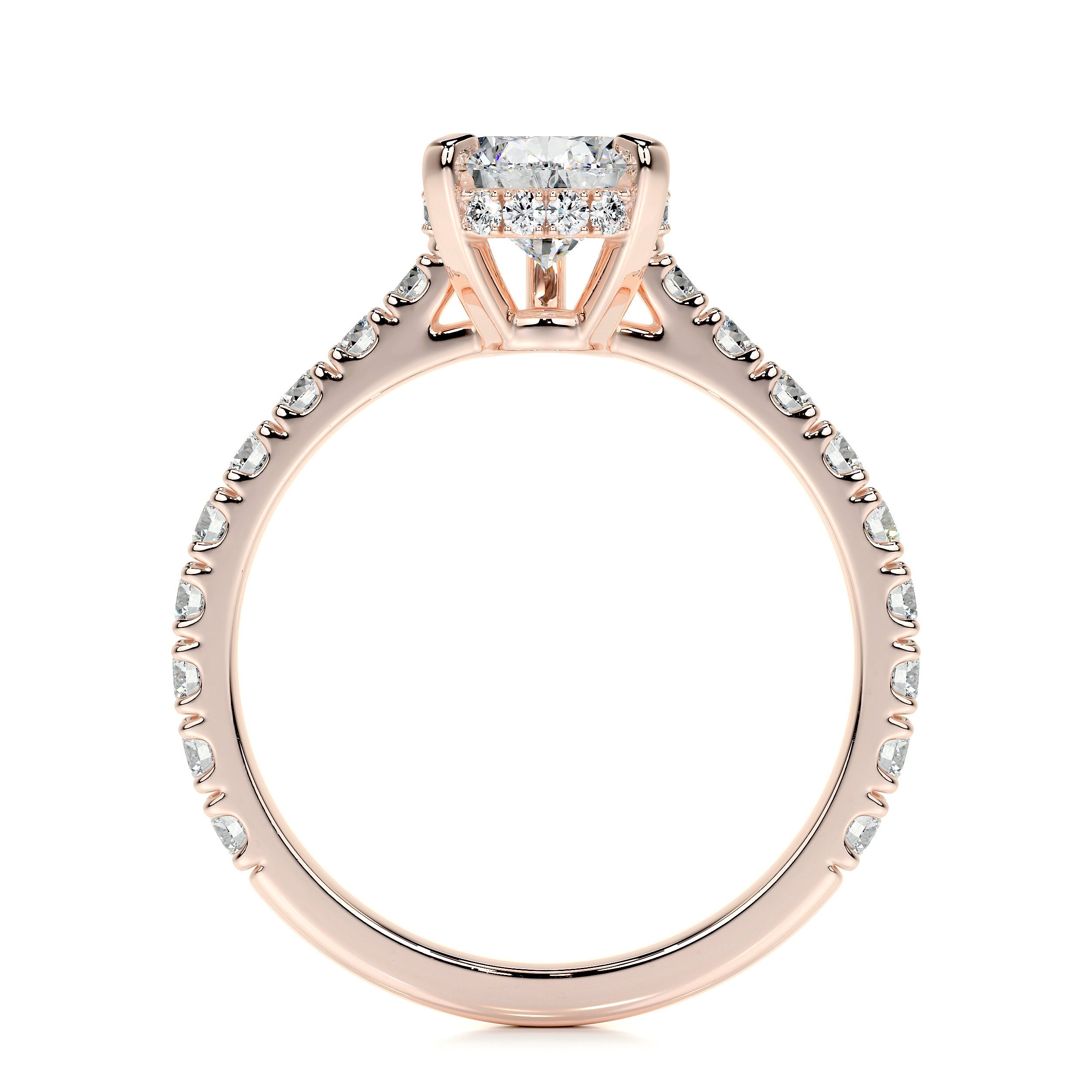Mia Lab Grown Diamond Ring   (2 Carat) -14K Rose Gold