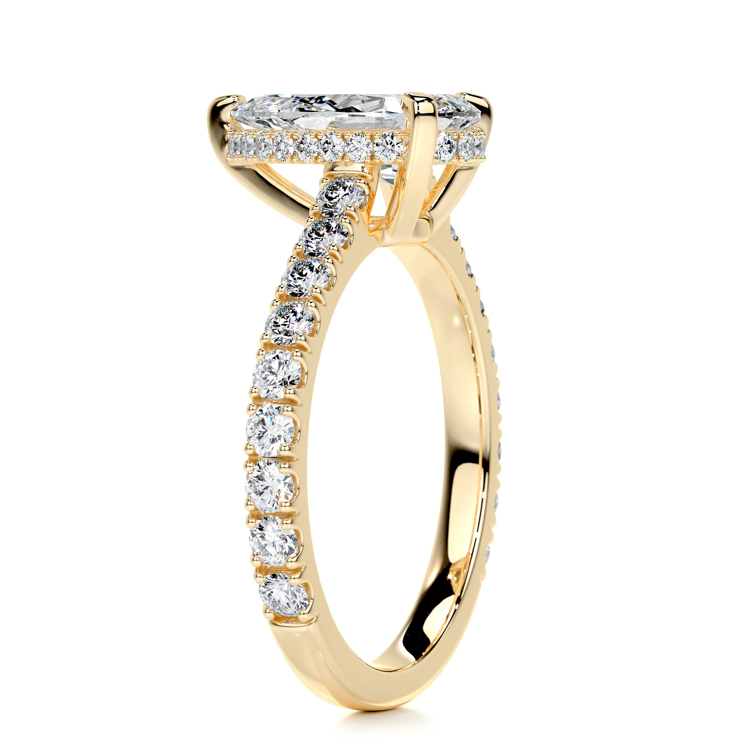 Mia Diamond Engagement Ring   (2 Carat) -18K Yellow Gold