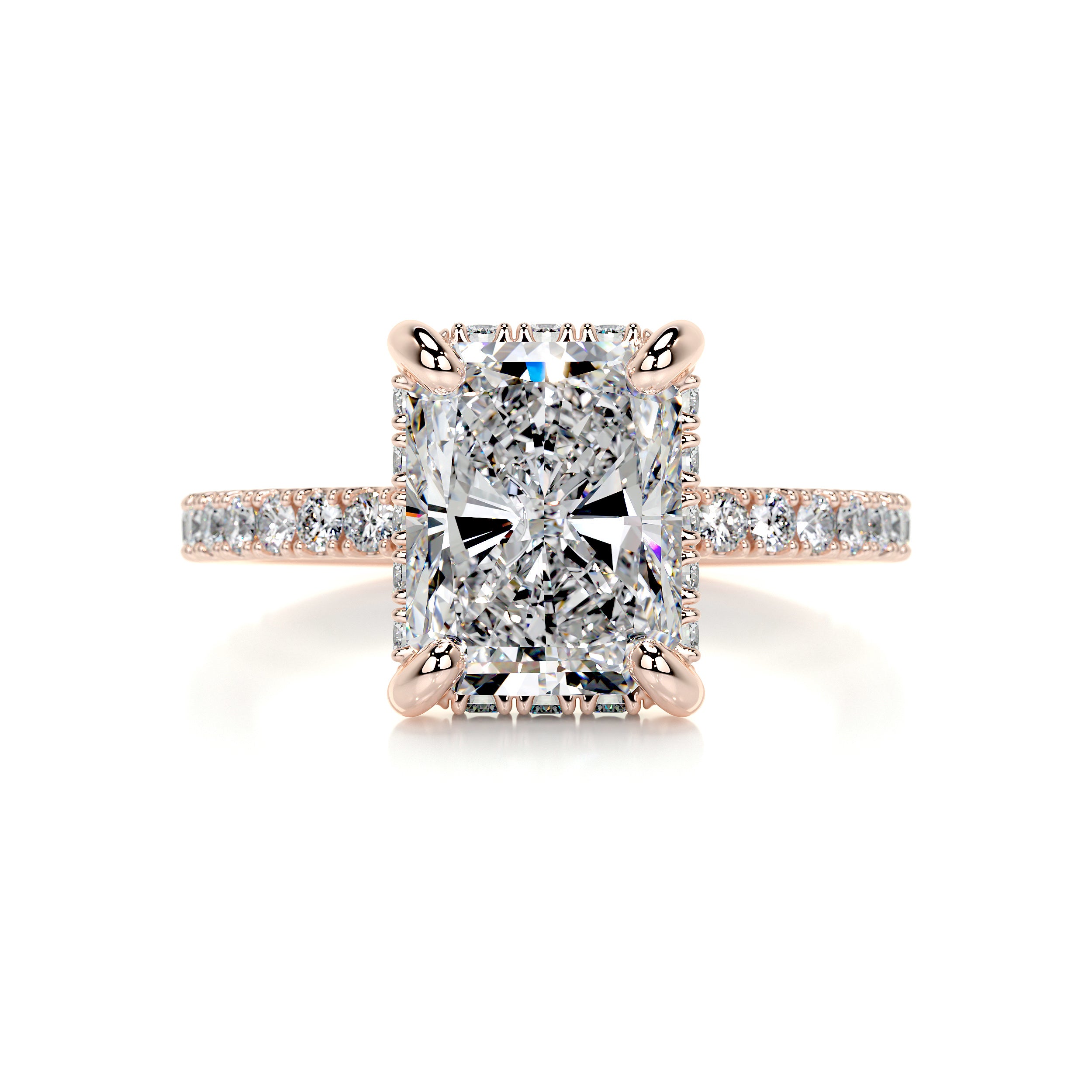 Luna Diamond Engagement Ring   (2.5 Carat) -14K Rose Gold