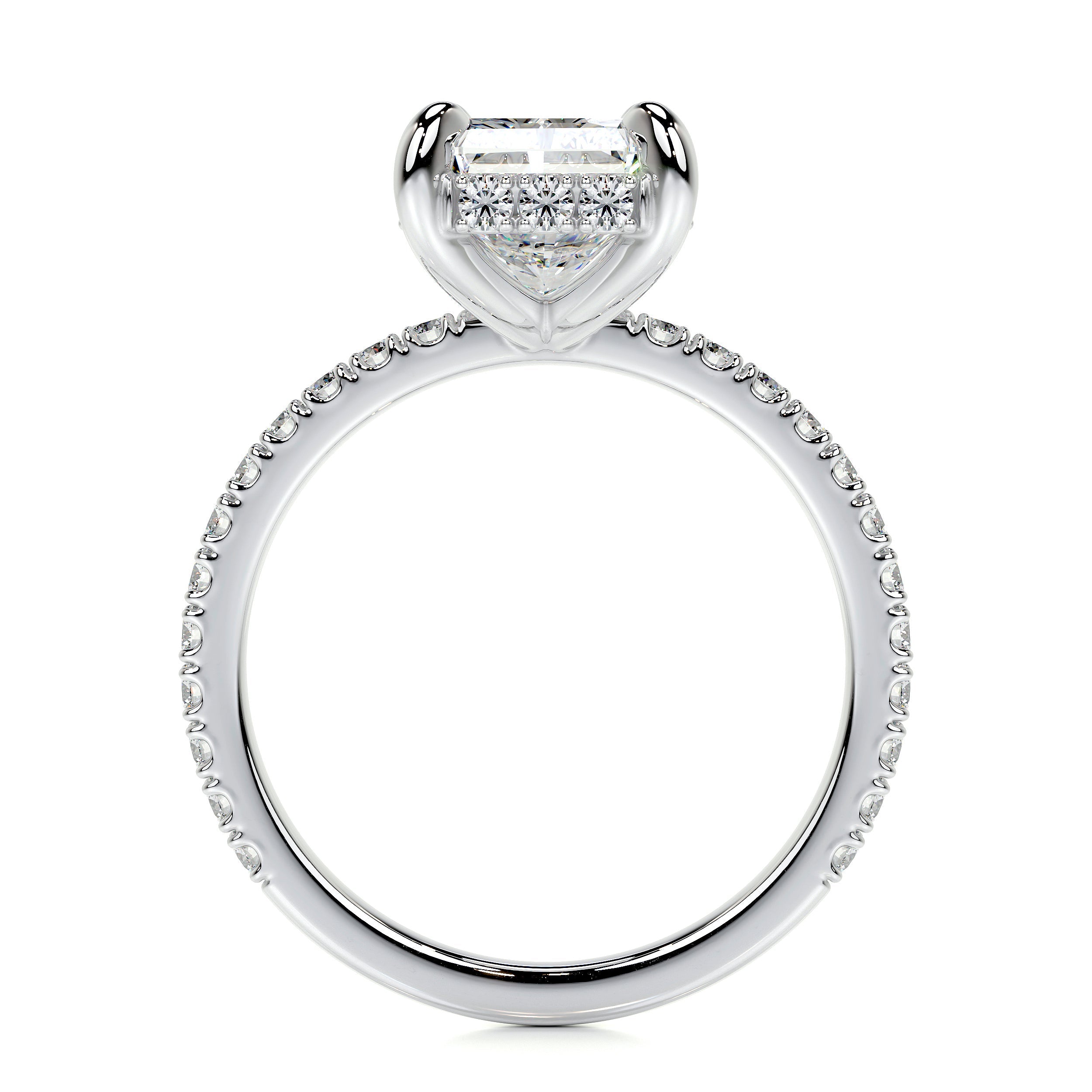 Luna Lab Grown Diamond Ring   (2.5 Carat) -18K White Gold