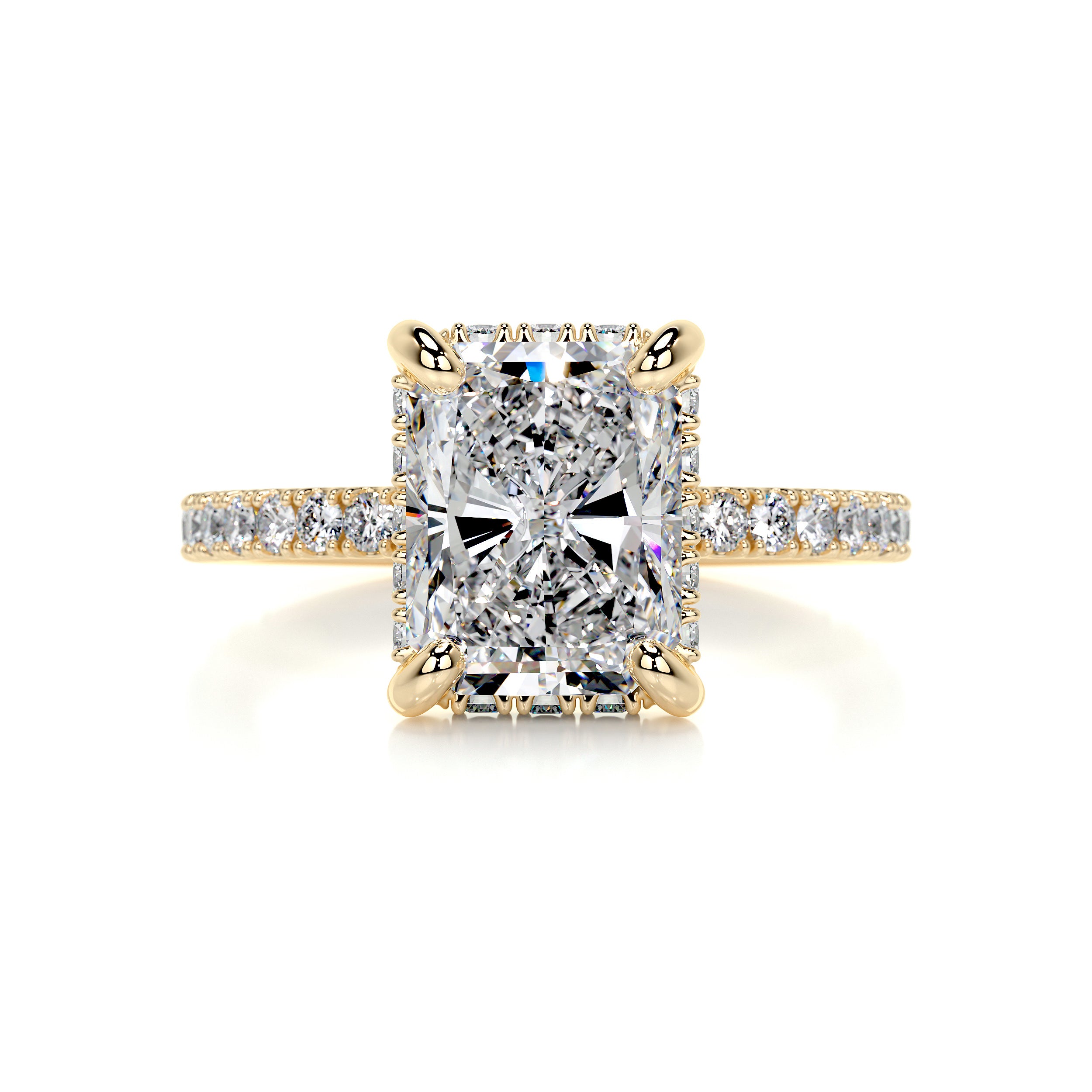 Luna Diamond Engagement Ring -18K Yellow Gold