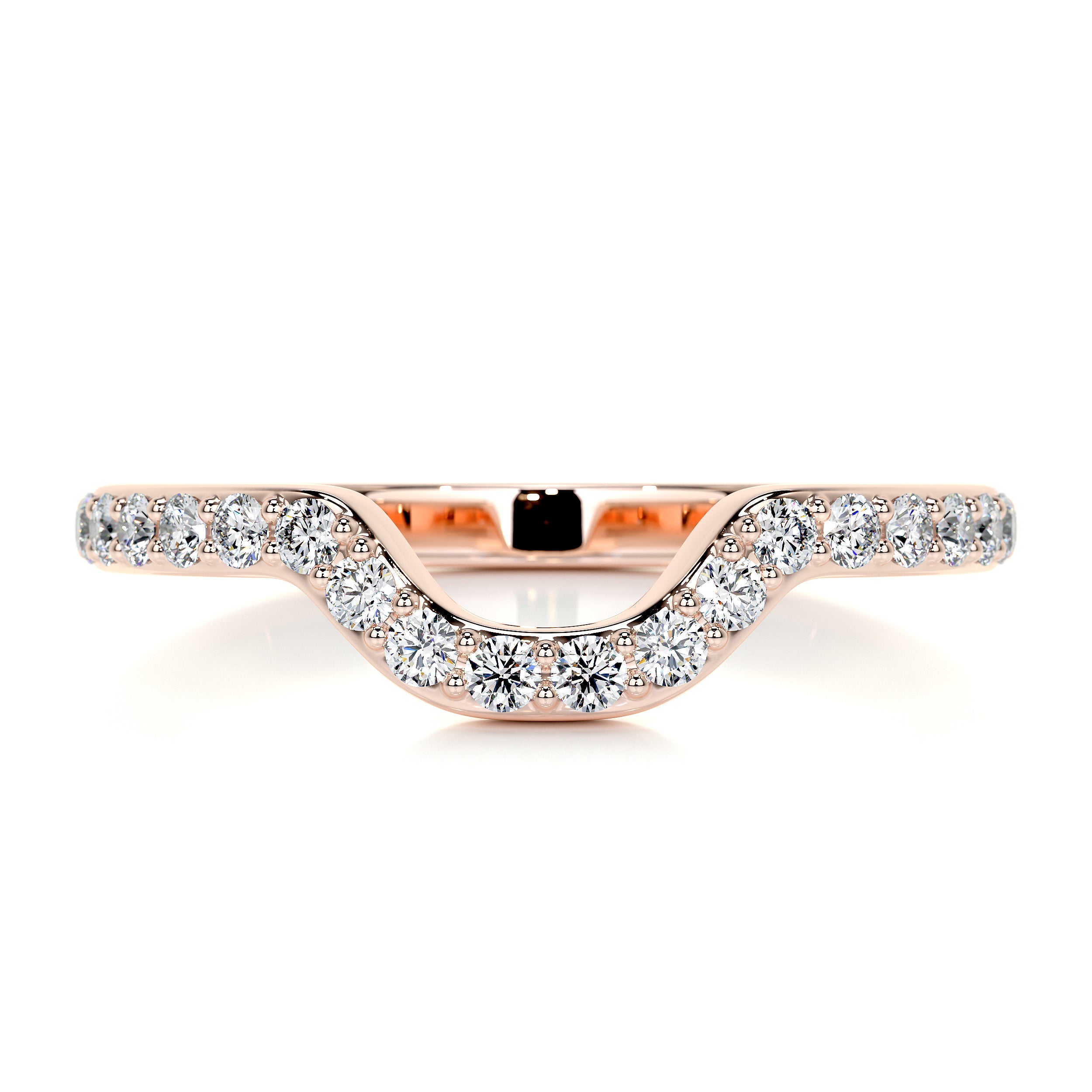 Nina Diamond Wedding Ring   (0.2 Carat) -14K Rose Gold