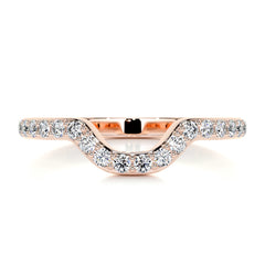 Nina Diamond Wedding Ring (0.2 Carat) -14K Rose Gold