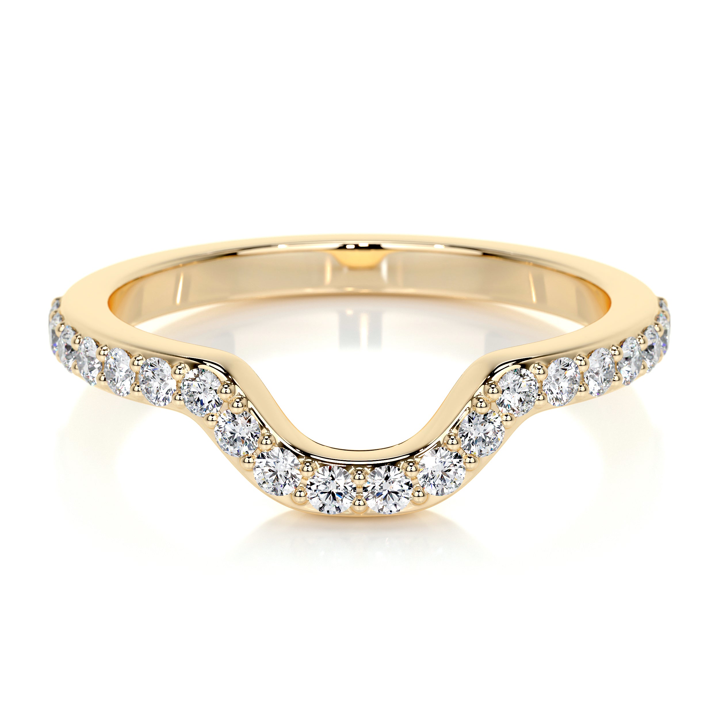 Nina Lab Grown Diamond Wedding Ring   (0.2 Carat) -18K Yellow Gold