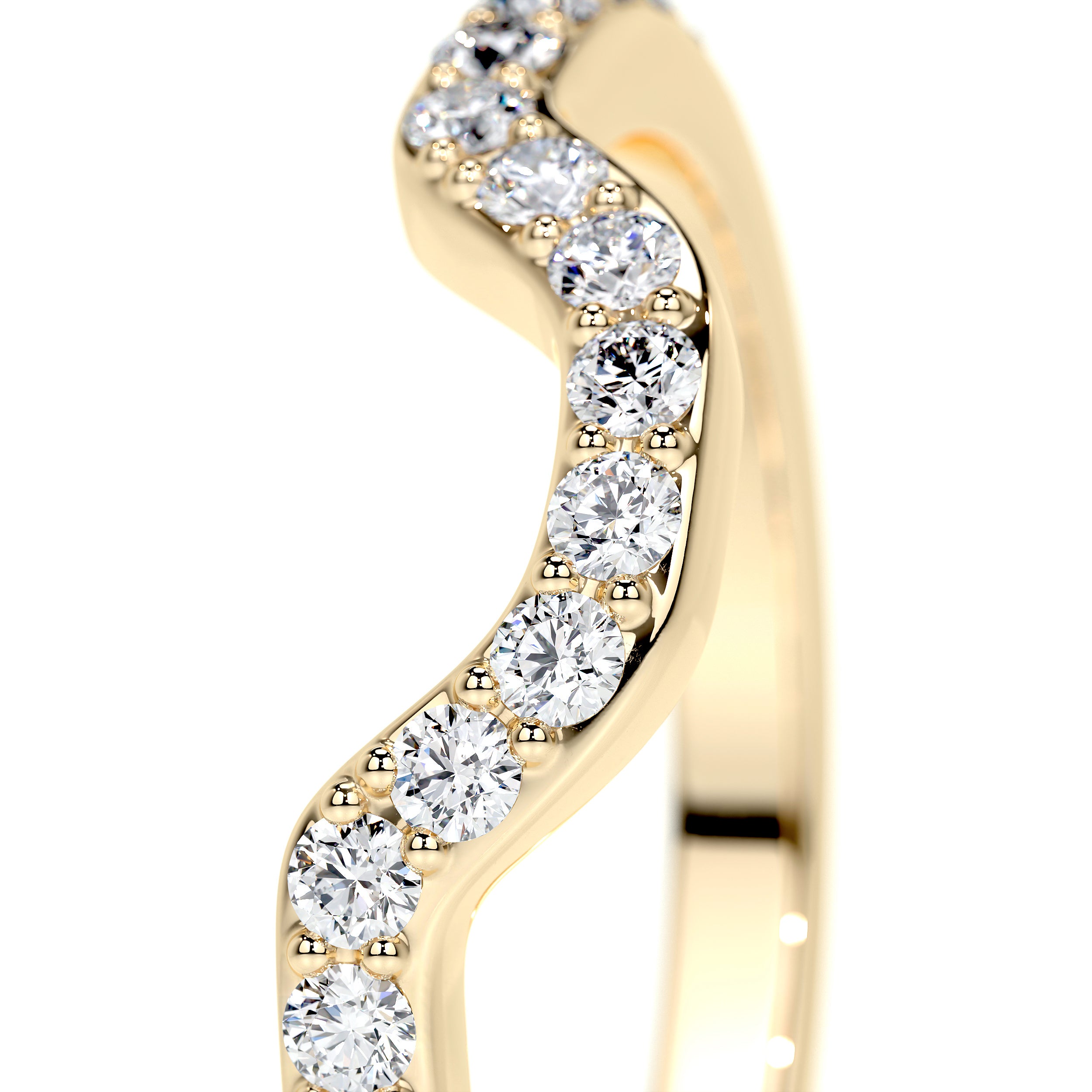 Nina Lab Grown Diamond Wedding Ring   (0.2 Carat) -18K Yellow Gold