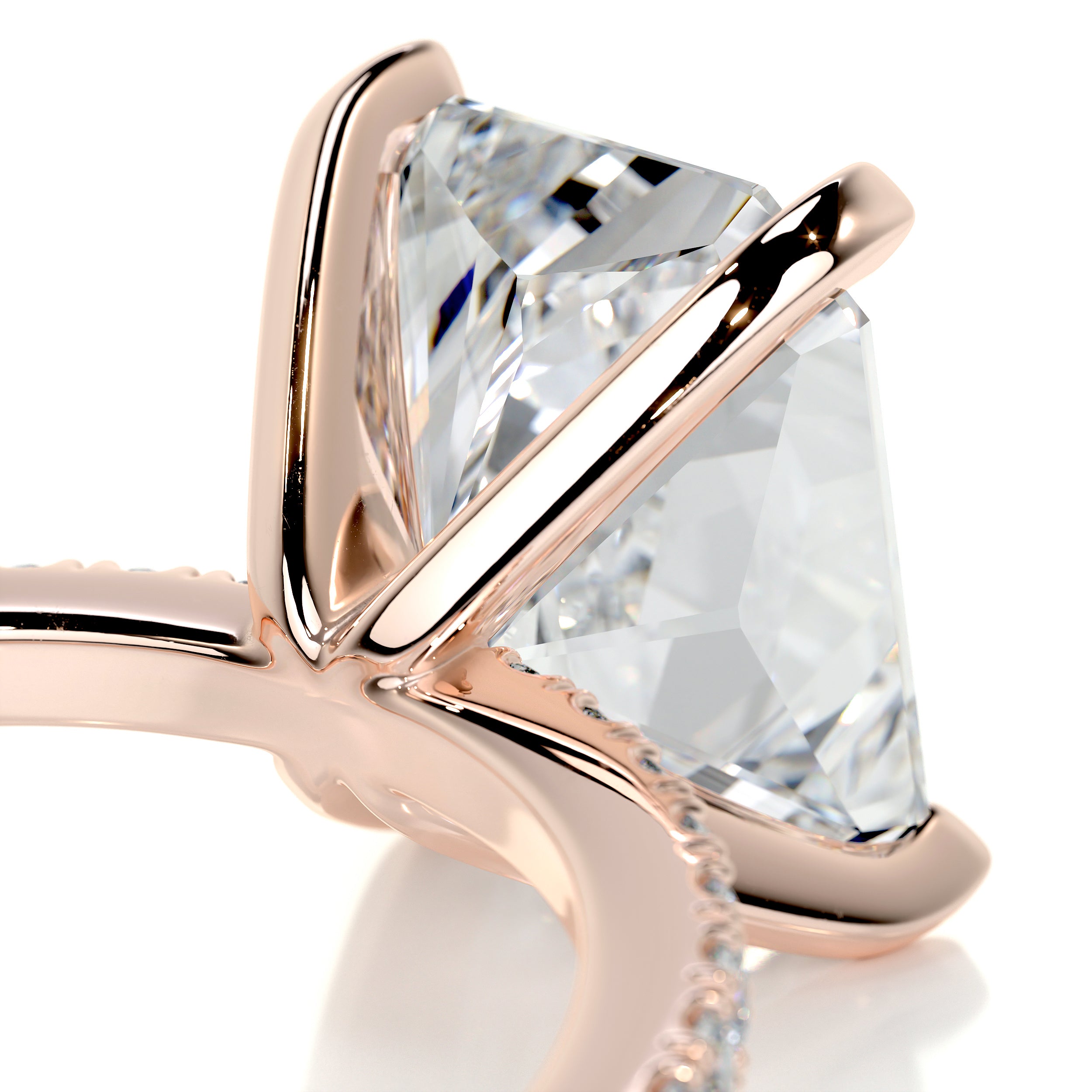 Audrey Diamond Engagement Ring   (3.5 Carat) -14K Rose Gold