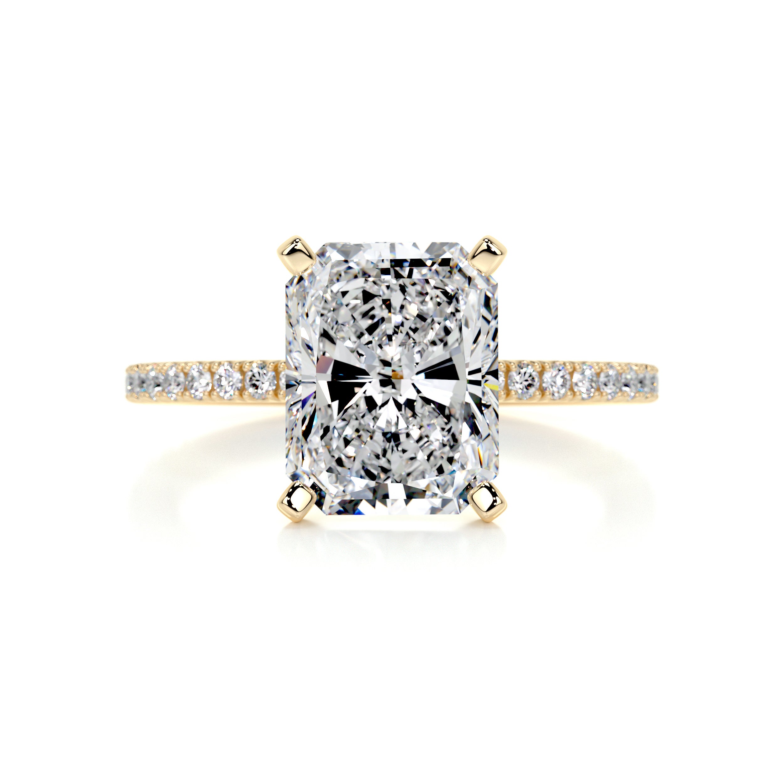 Audrey Diamond Engagement Ring   (3.5 Carat) -18K Yellow Gold