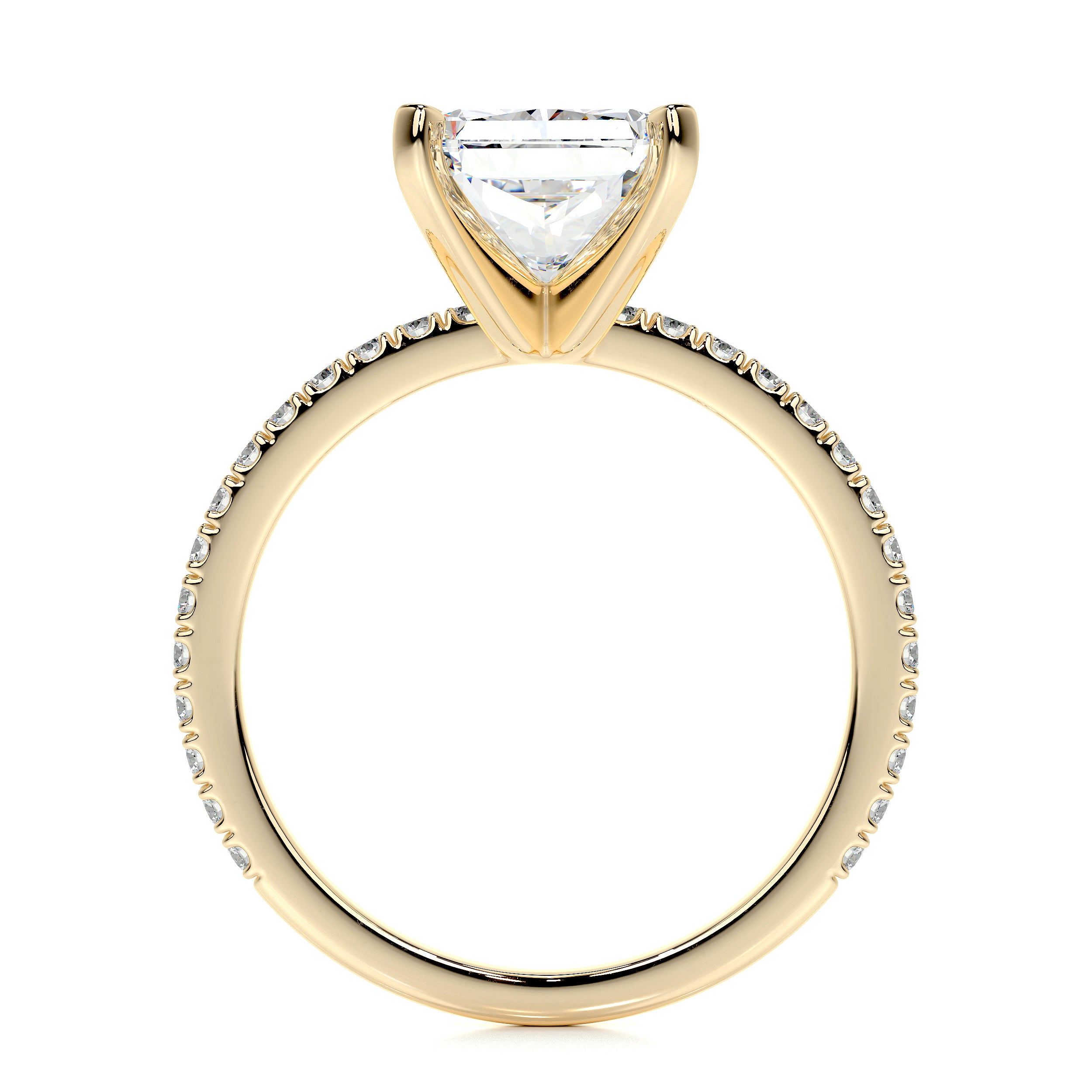 Audrey Lab Grown Diamond Ring -18K Yellow Gold