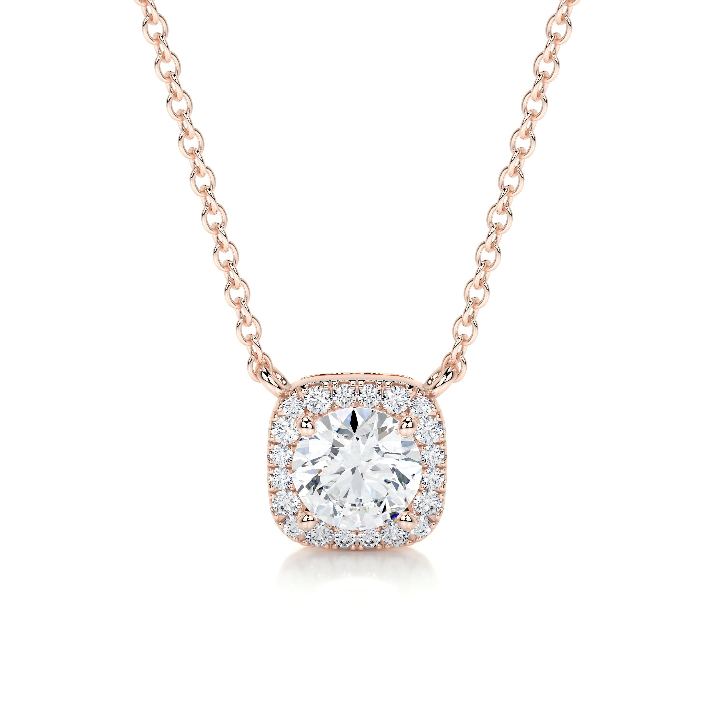 Claudia Lab Grown Diamond Pendant -14K Rose Gold