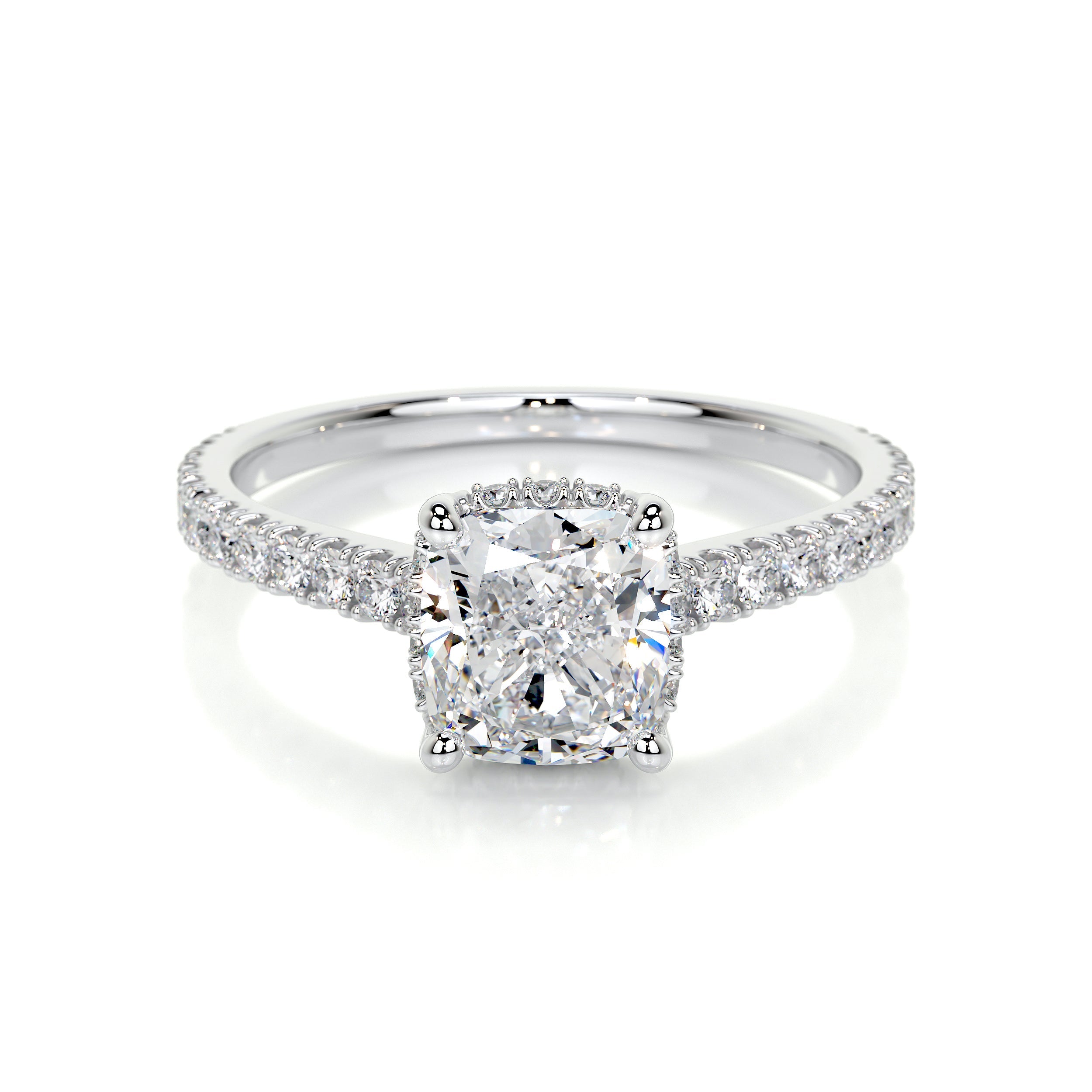 Cassandra Lab Grown Diamond Ring   (2 Carat) -18K White Gold