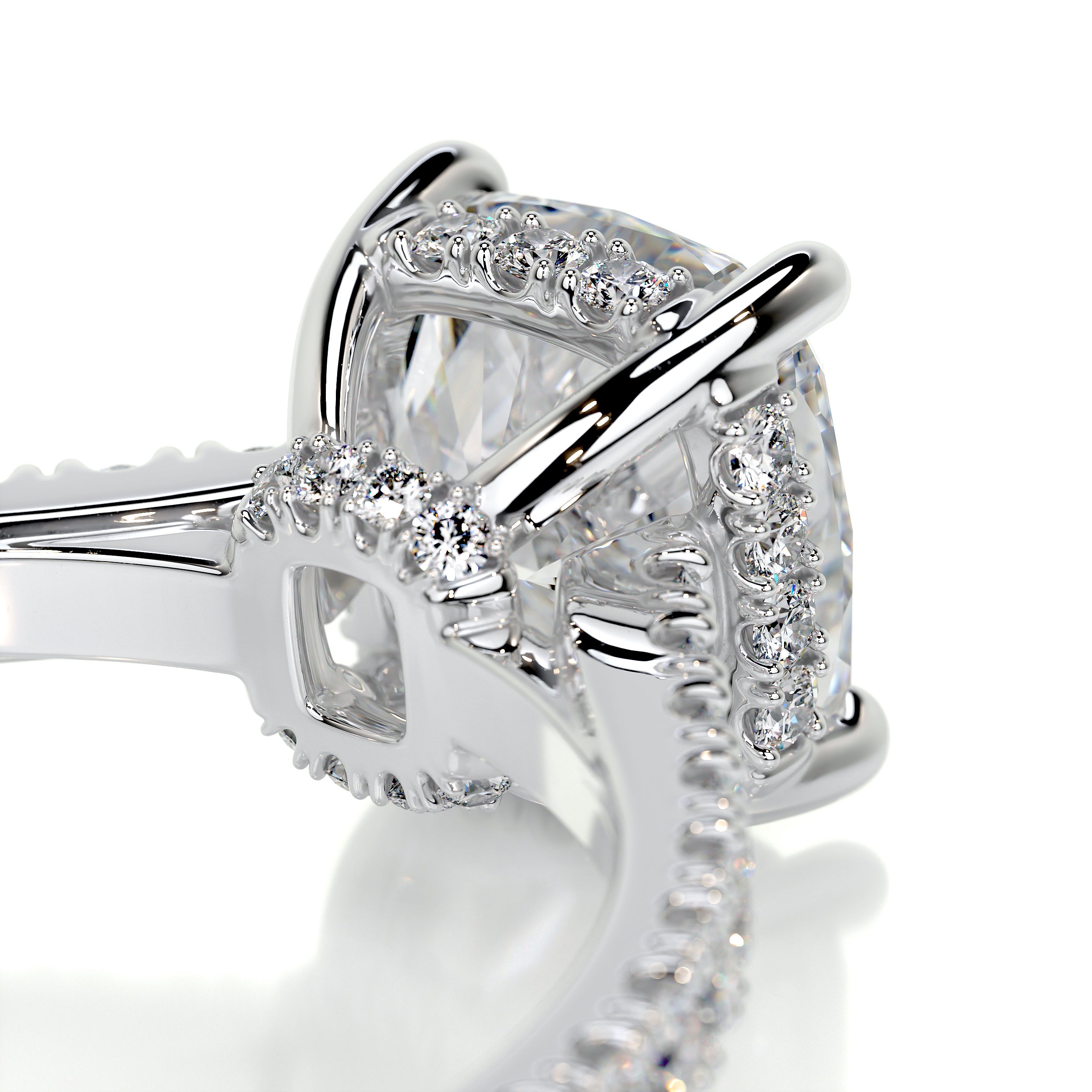 Cassandra Diamond Engagement Ring   (2 Carat) -18K White Gold