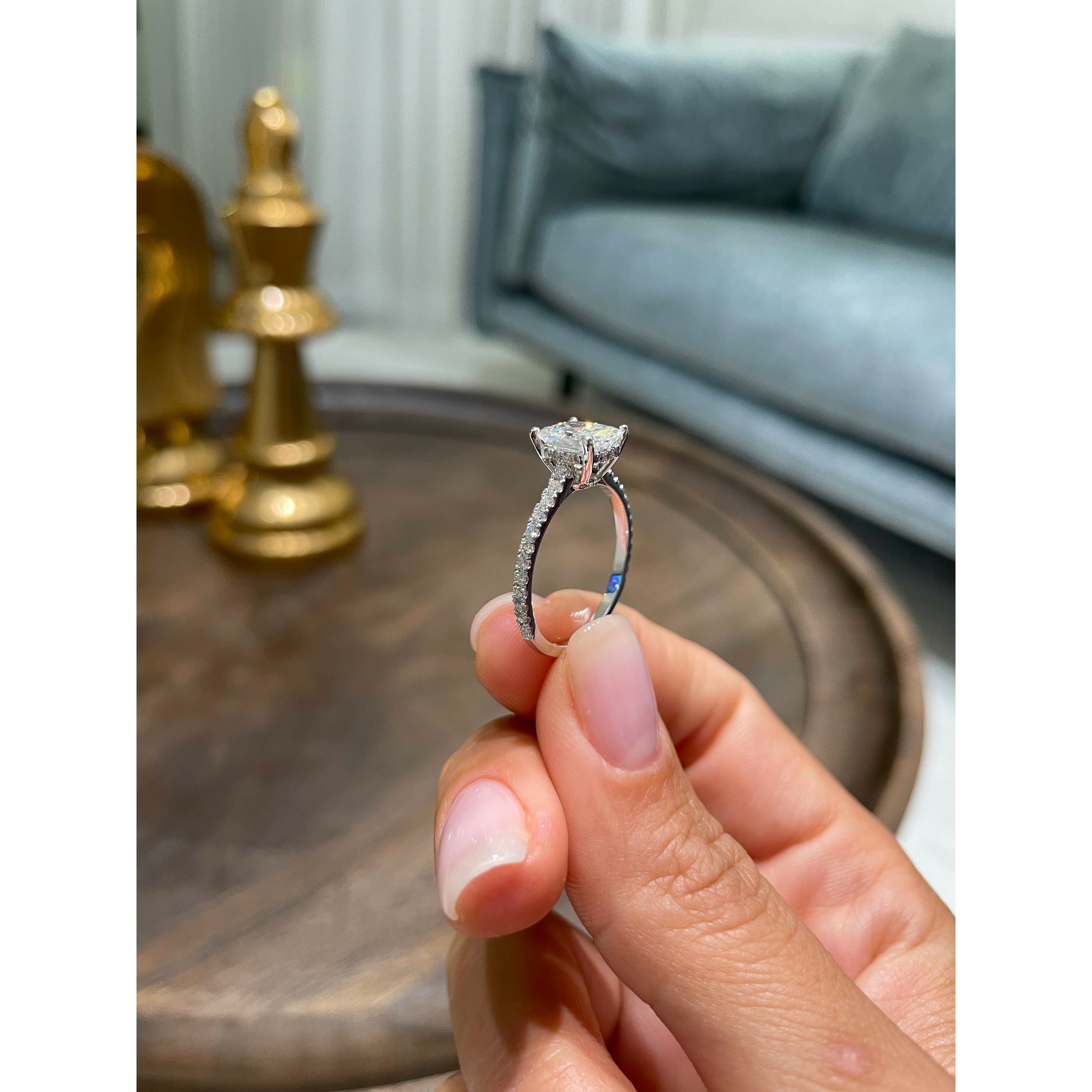 Cassandra Lab Grown Diamond Ring   (2 Carat) -Platinum