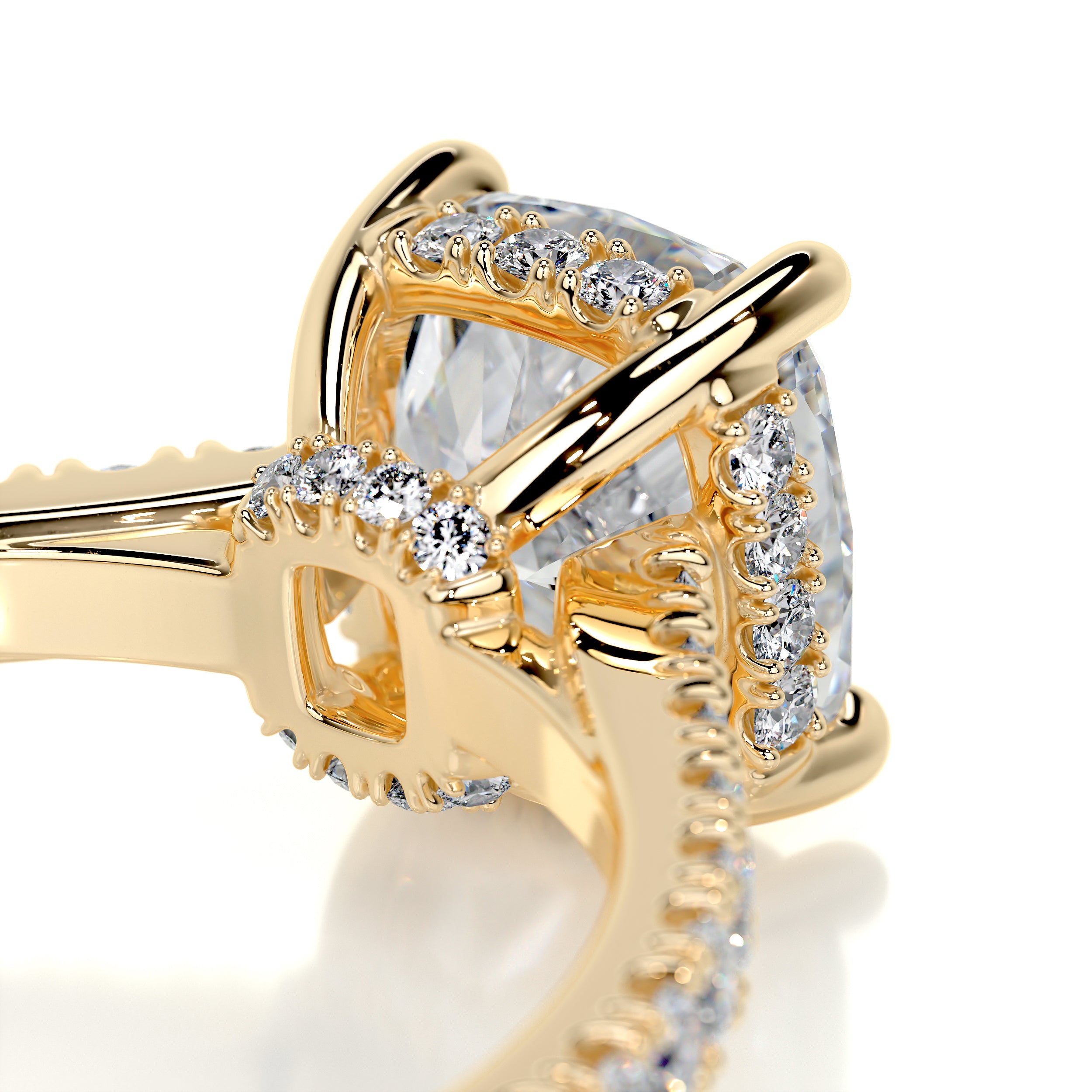 Cassandra Diamond Engagement Ring   (2 Carat) -18K Yellow Gold