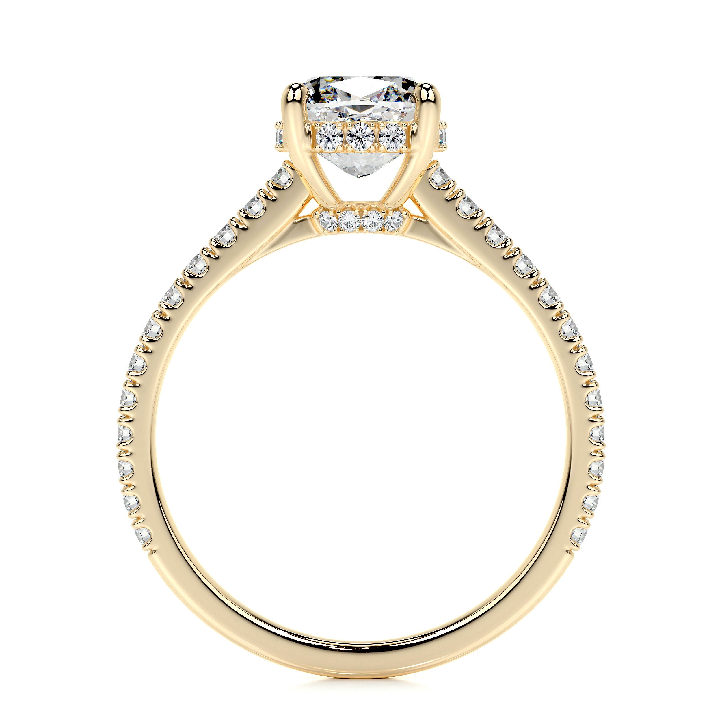 Cassandra Lab Grown Diamond Ring   (2 Carat) -18K Yellow Gold