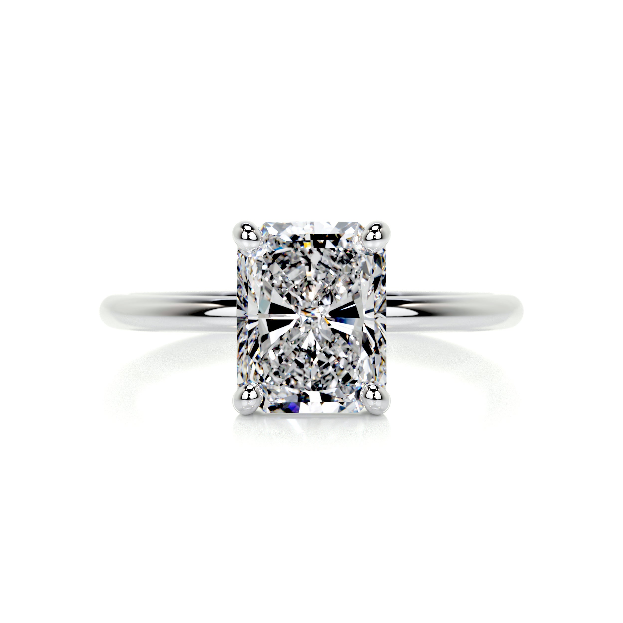 Harper Diamond Engagement Ring   (2 Carat) -14K White Gold