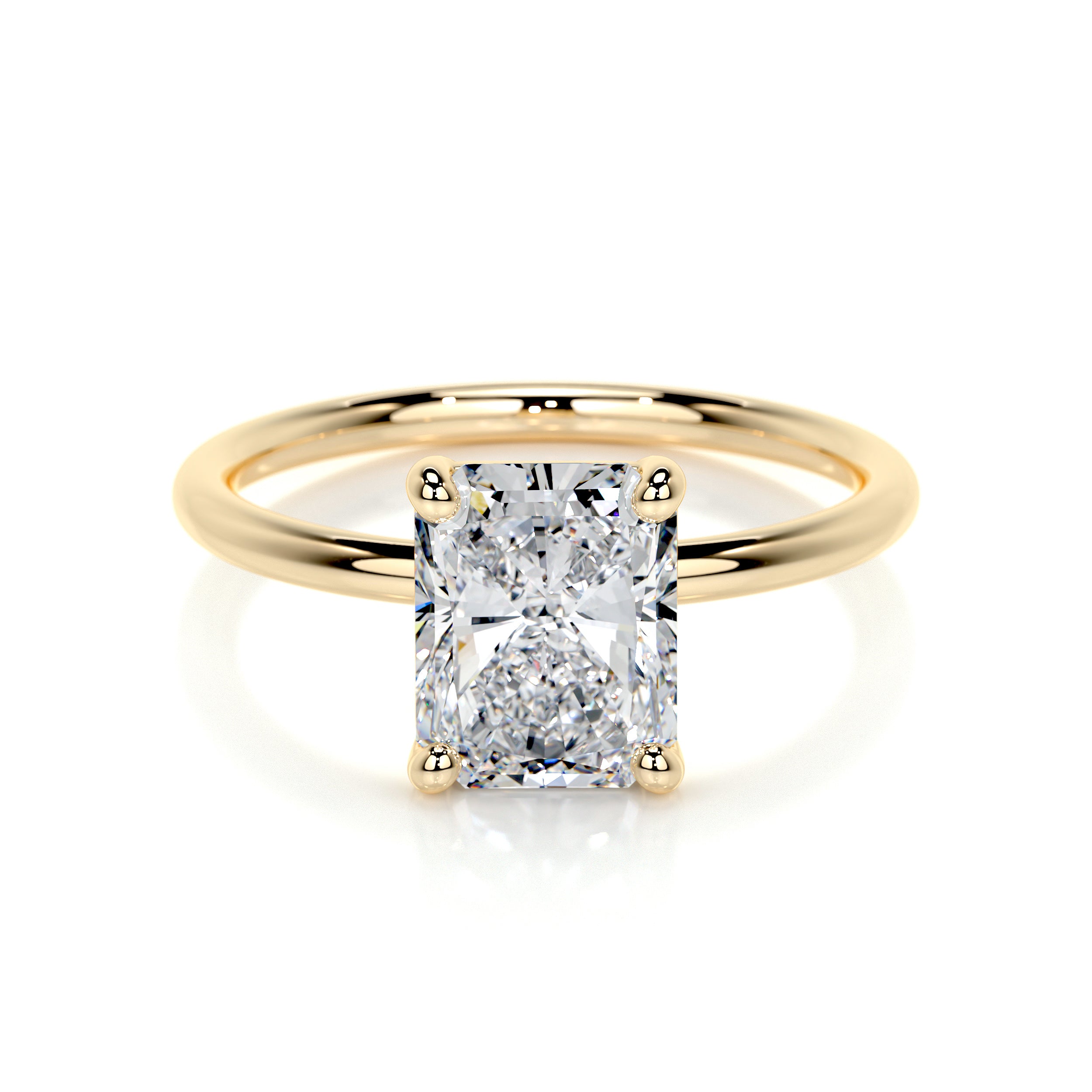 Harper Lab Grown Diamond Ring   (2 Carat) -18K Yellow Gold