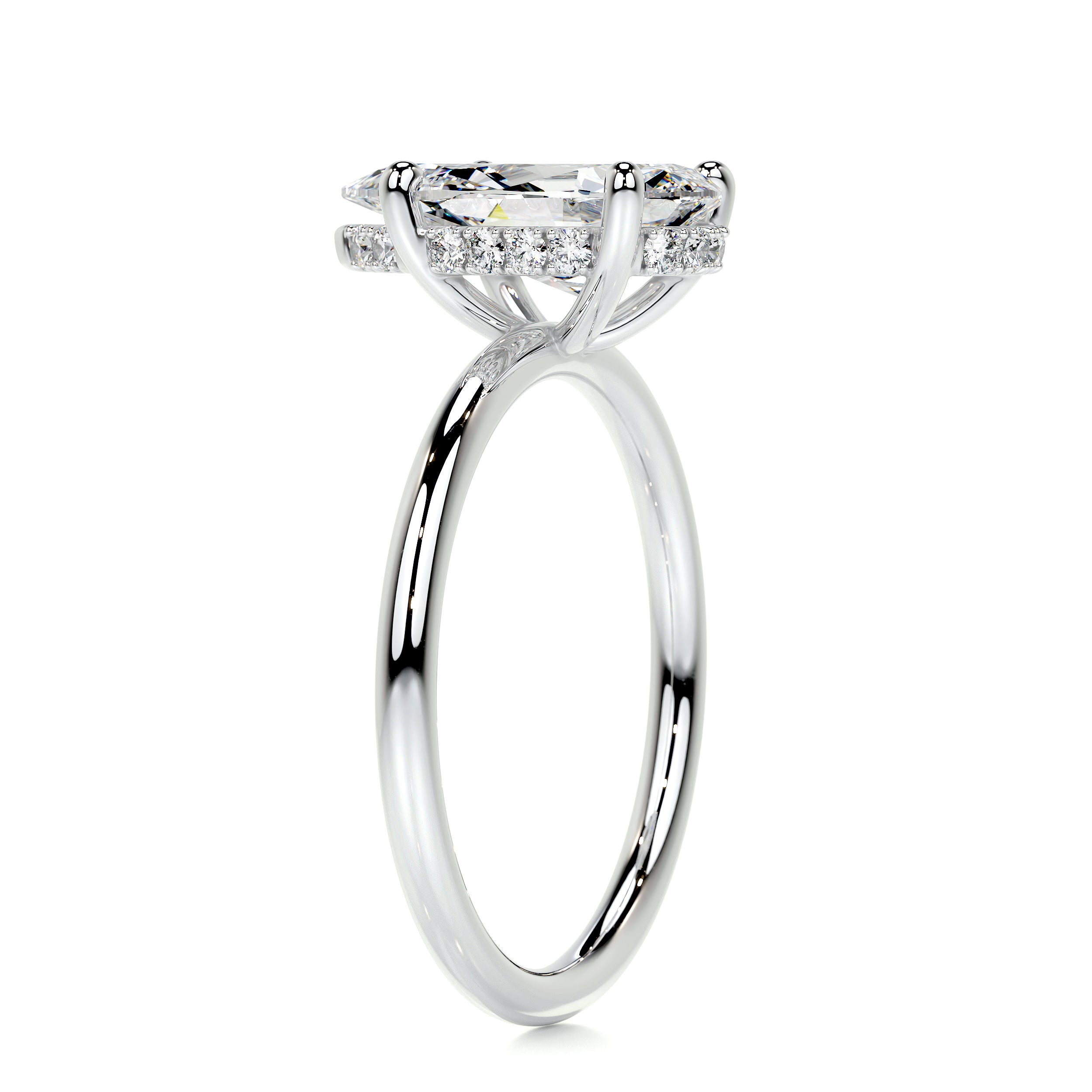 Willow Diamond Engagement Ring   (2.1 Carat) -14K White Gold