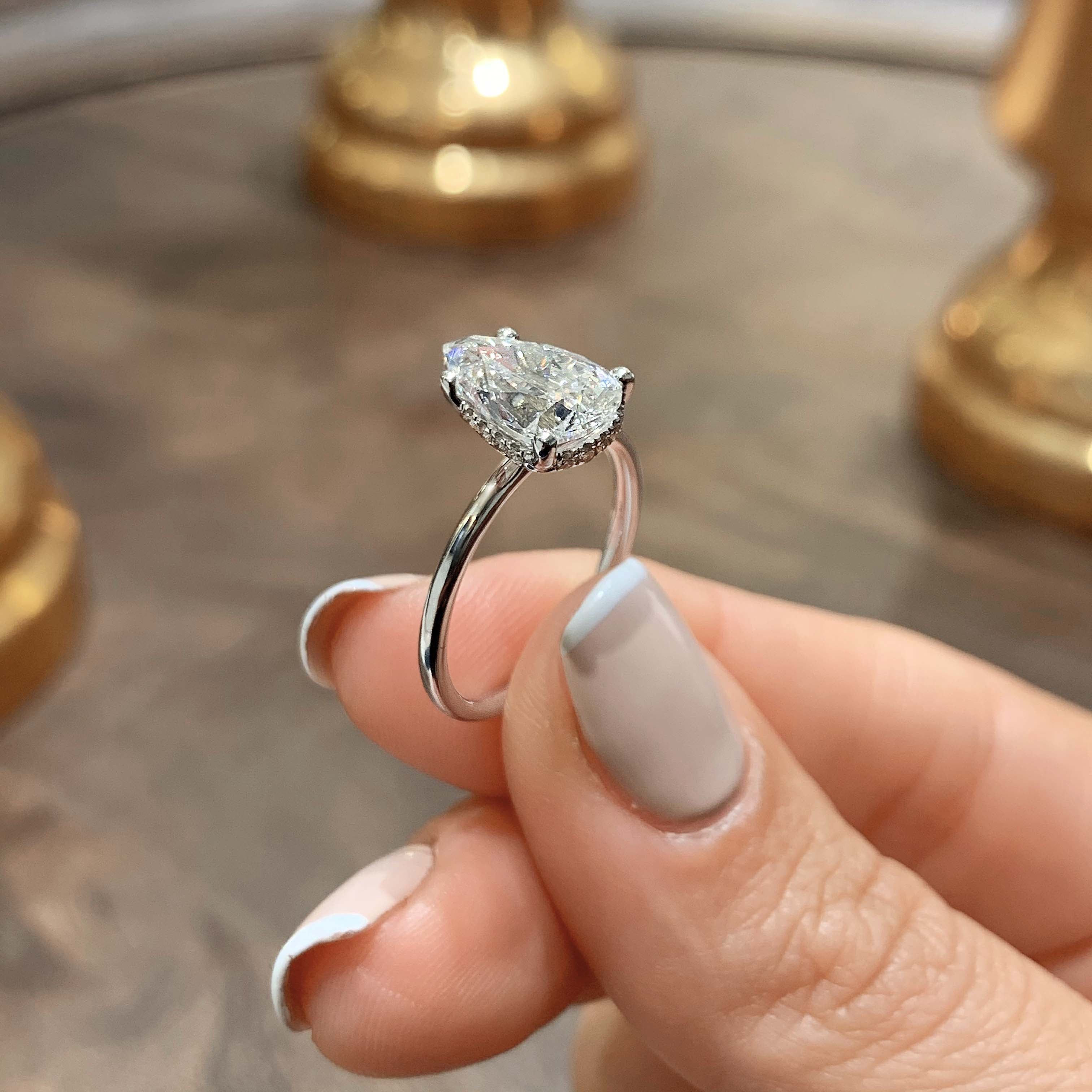 Willow Diamond Engagement Ring -18K White Gold