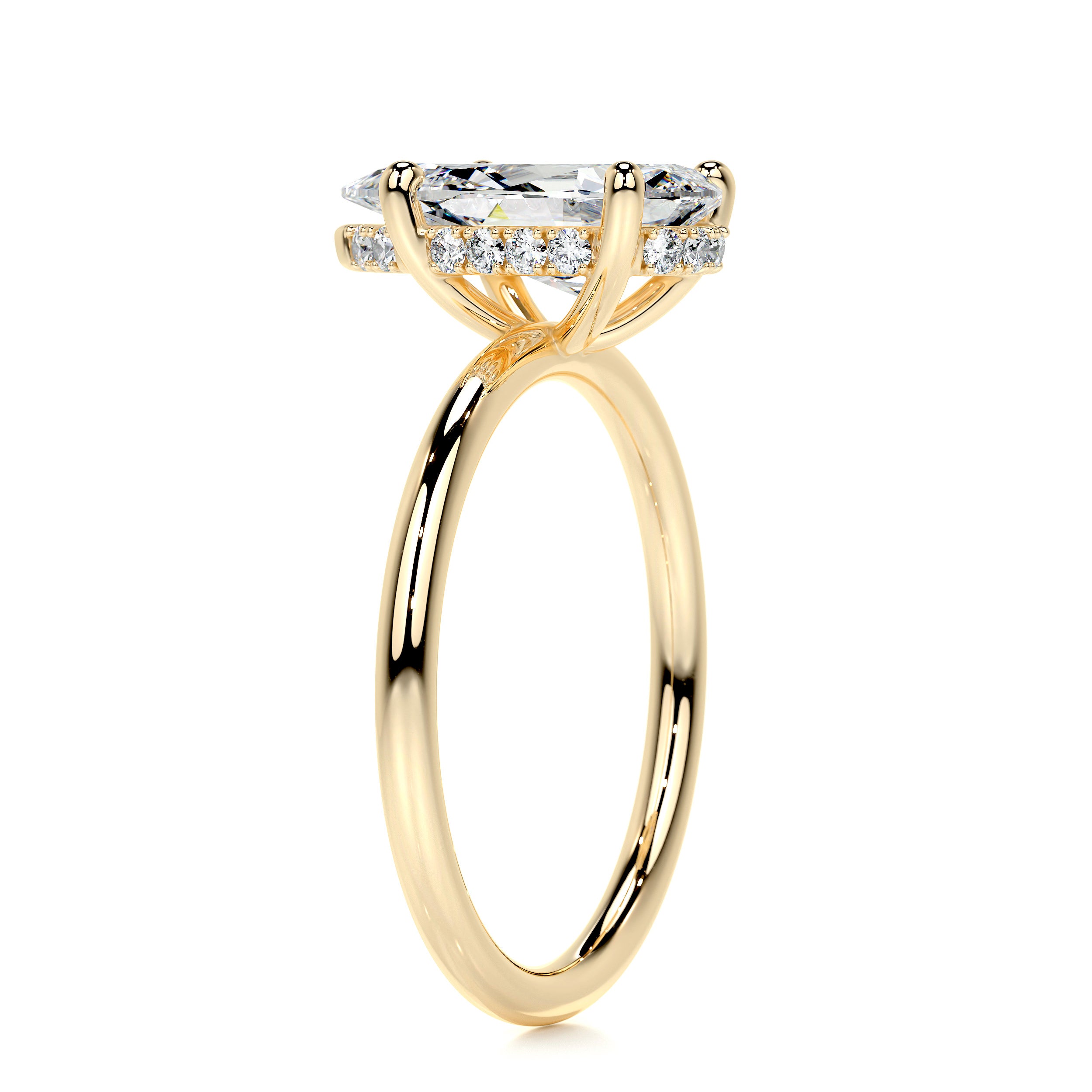 Willow Diamond Engagement Ring -18K Yellow Gold