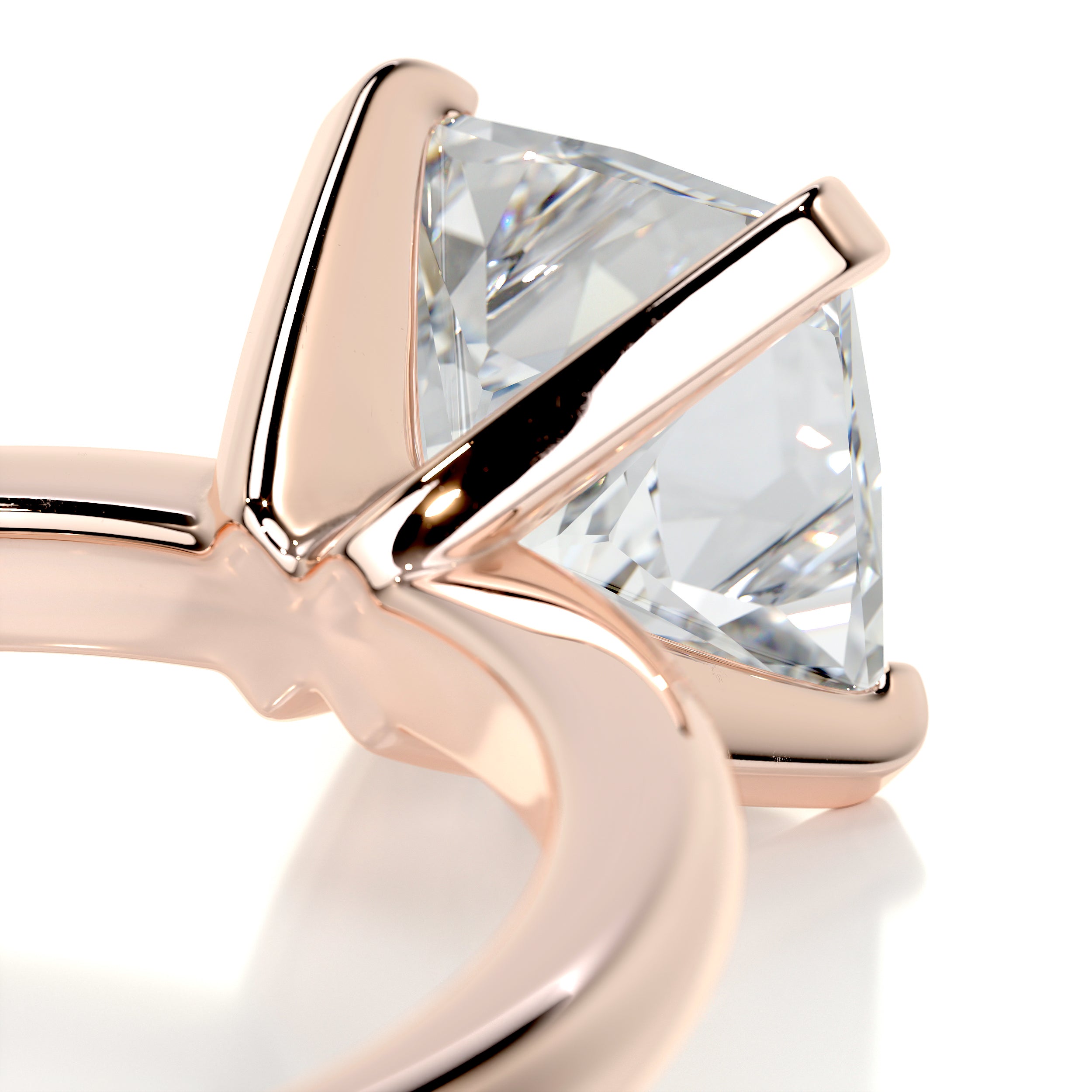 Isabelle Diamond Engagement Ring   (2 Carat) -14K Rose Gold