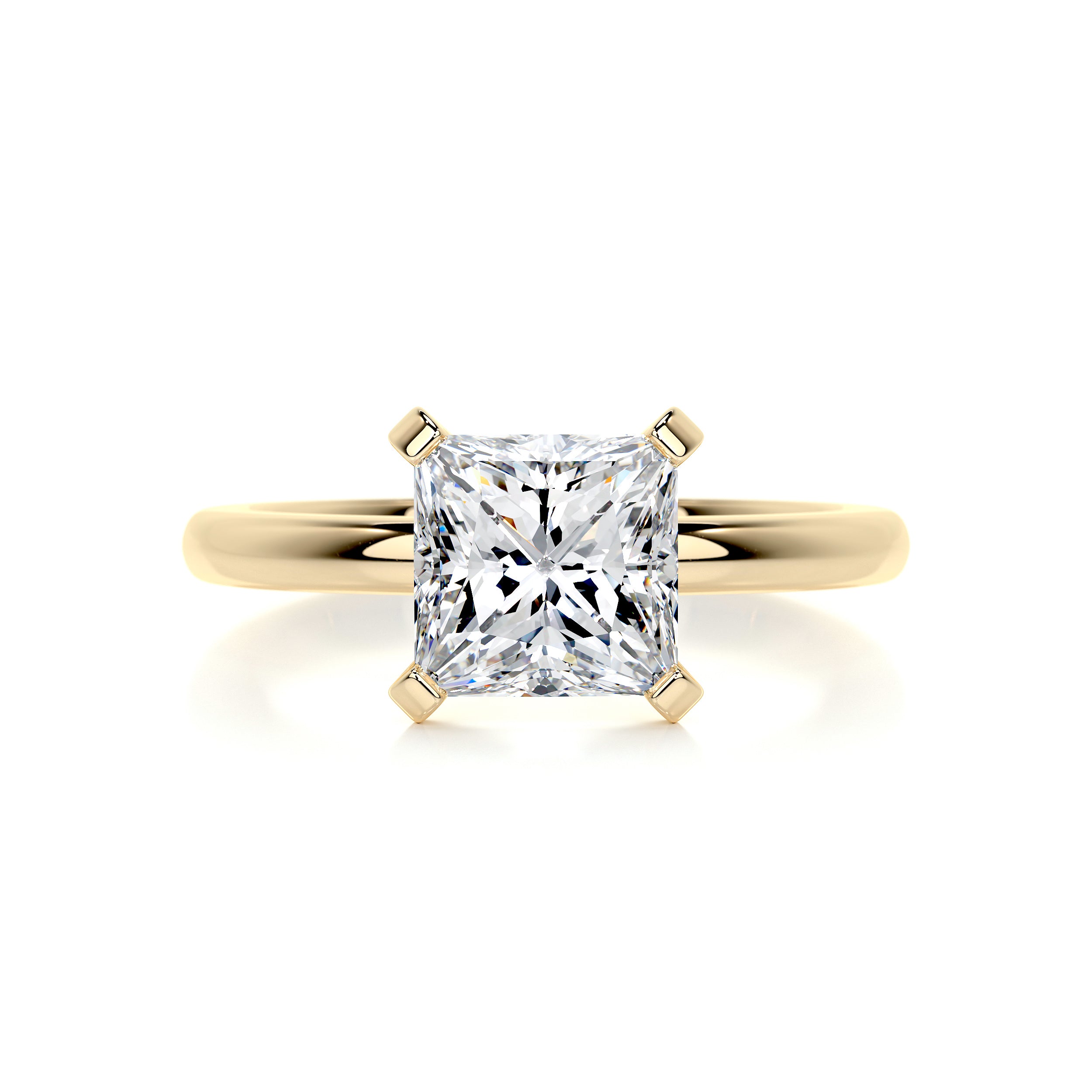 Isabelle Diamond Engagement Ring   (2 Carat) -18K Yellow Gold