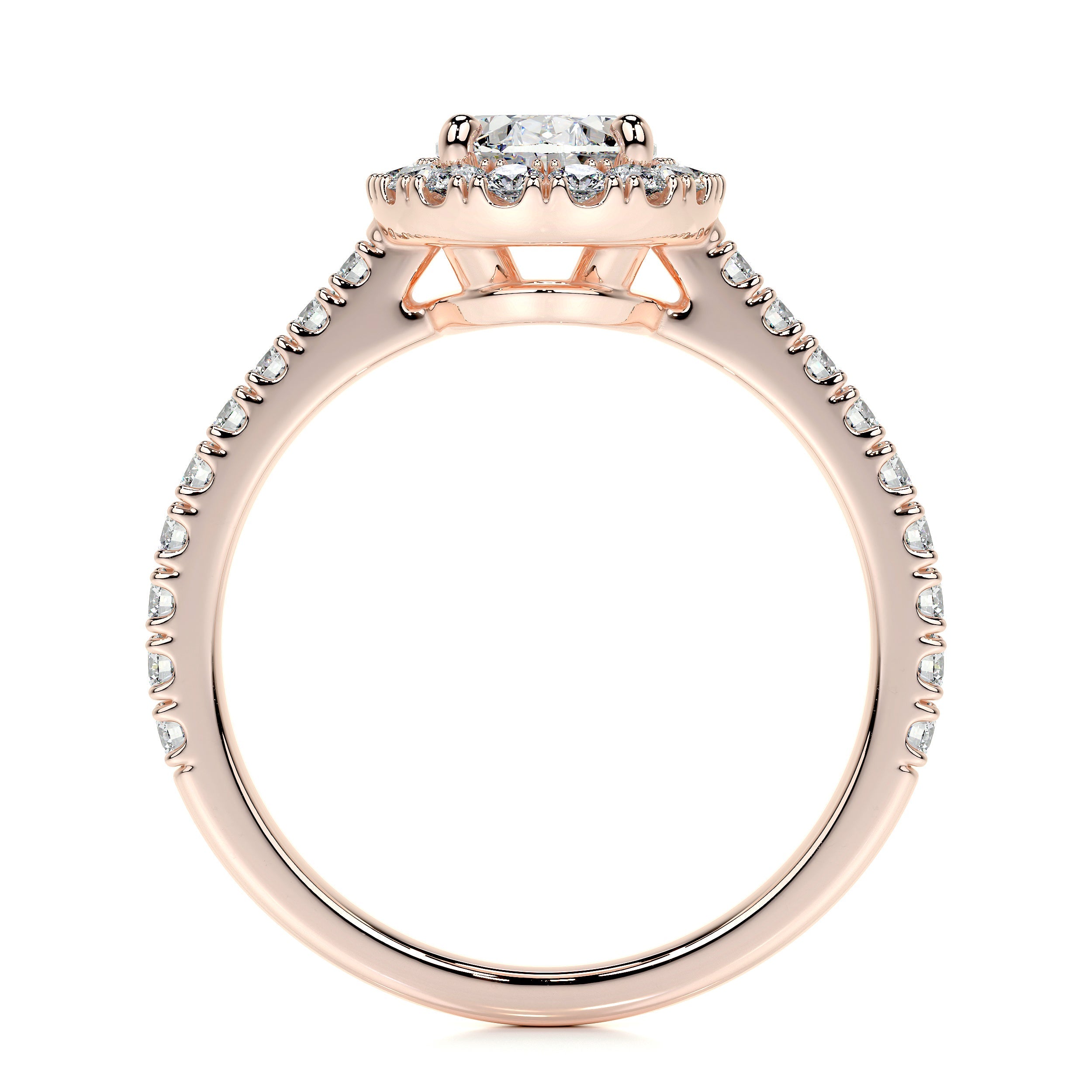 Maria Lab Grown Diamond Ring   (2 Carat) -14K Rose Gold