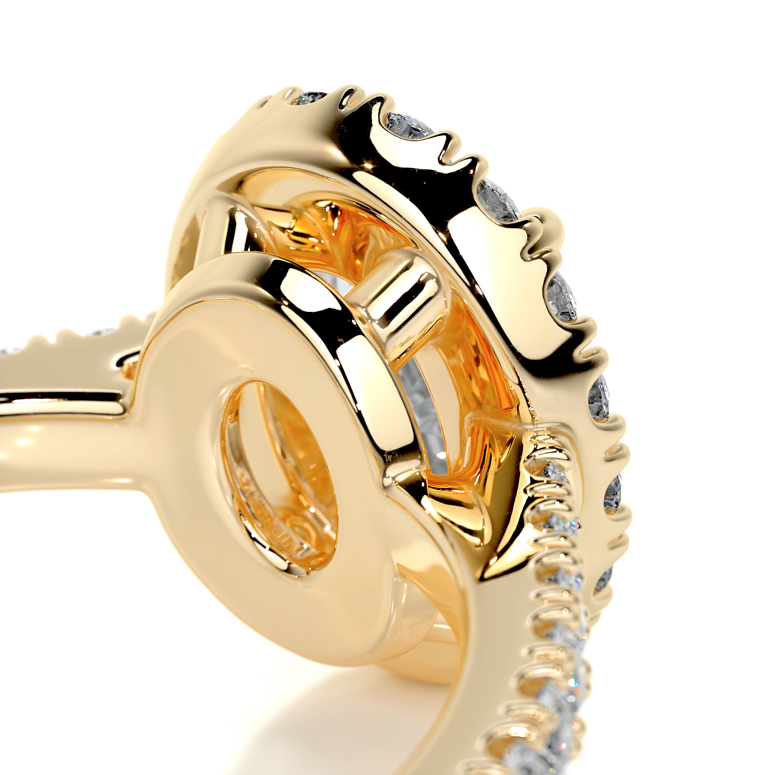 Maria Diamond Engagement Ring   (2 Carat) -18K Yellow Gold
