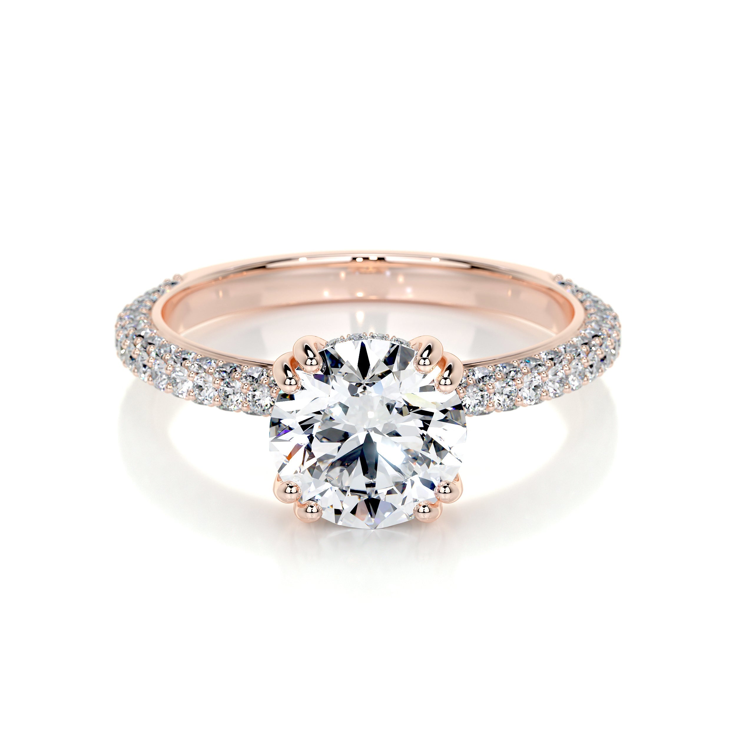 Lorena Lab Grown Diamond Ring   (2.5 Carat) -14K Rose Gold