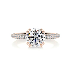 Lorena Diamond Engagement Ring -14K Rose Gold