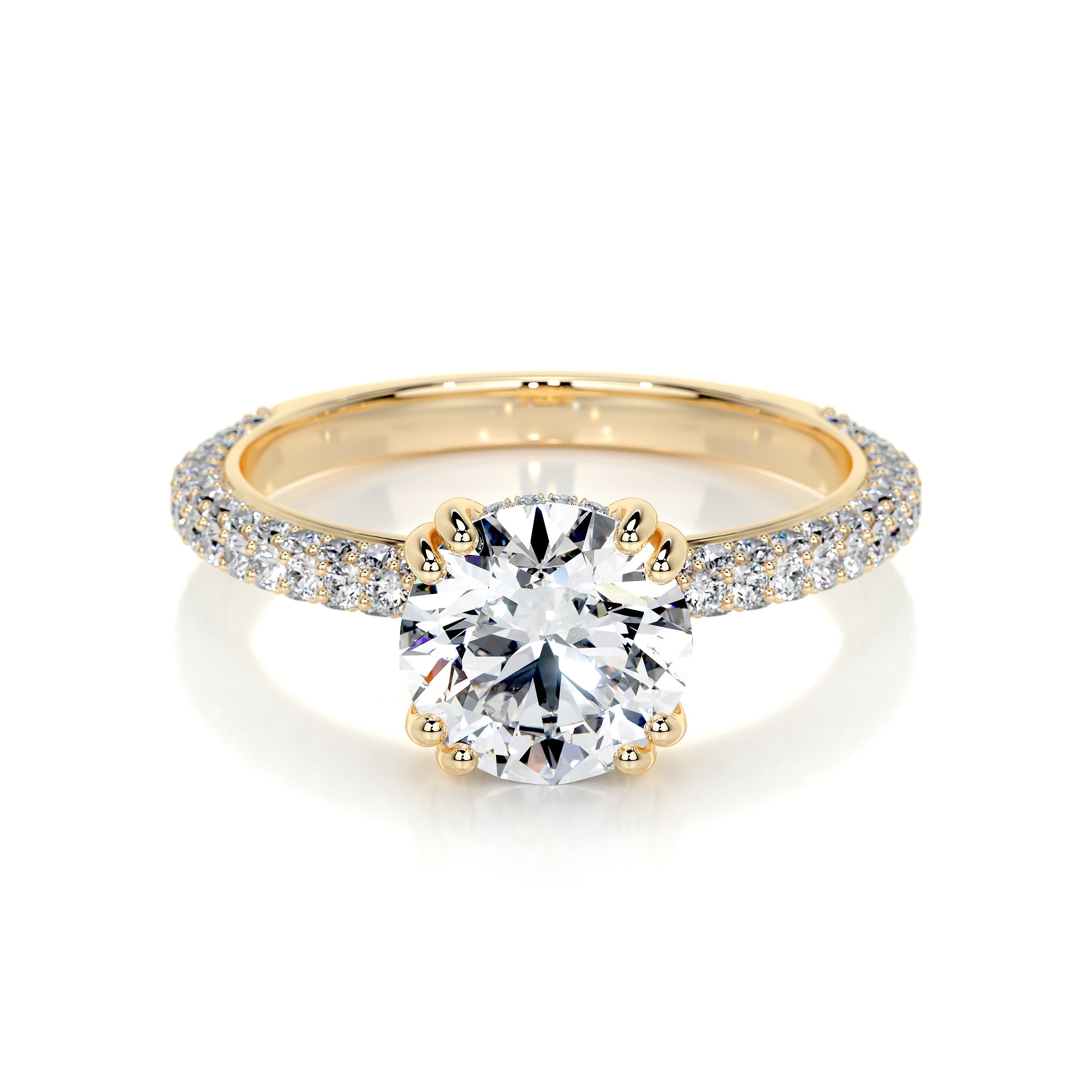 Lorena Lab Grown Diamond Ring   (2.5 Carat) -18K Yellow Gold