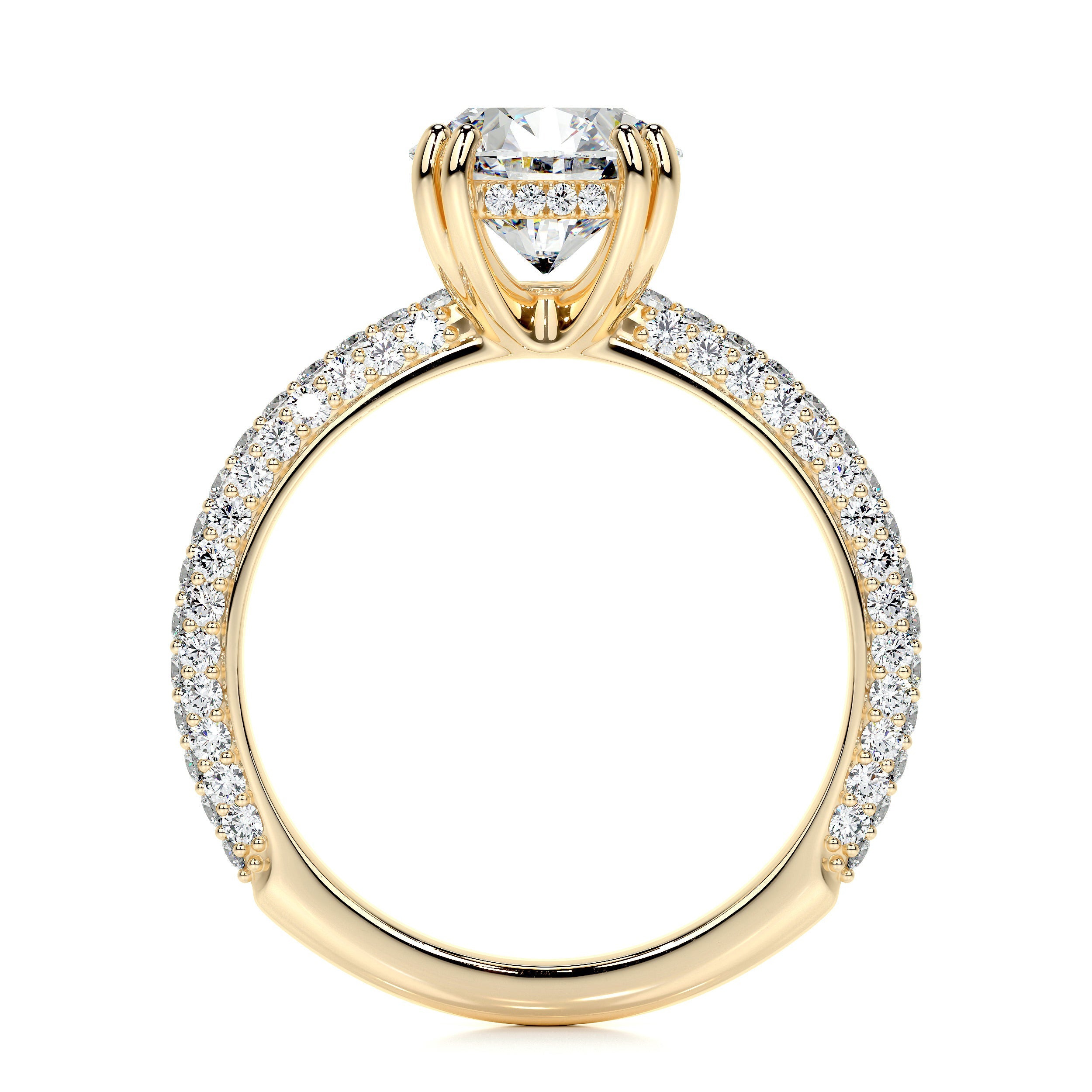 Lorena Lab Grown Diamond Ring   (2.5 Carat) -18K Yellow Gold