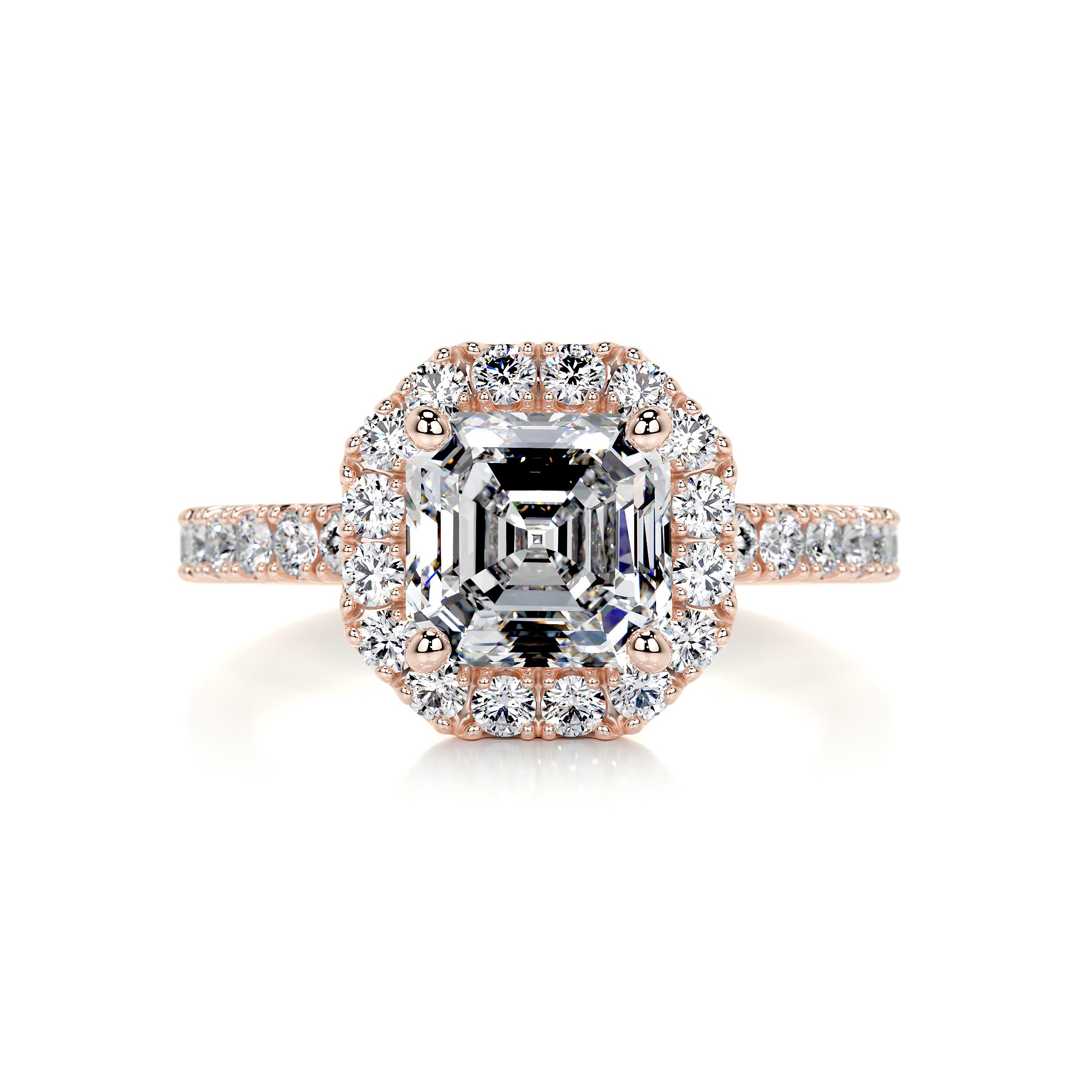 Brooklyn Diamond Engagement Ring   (2 Carat) -14K Rose Gold