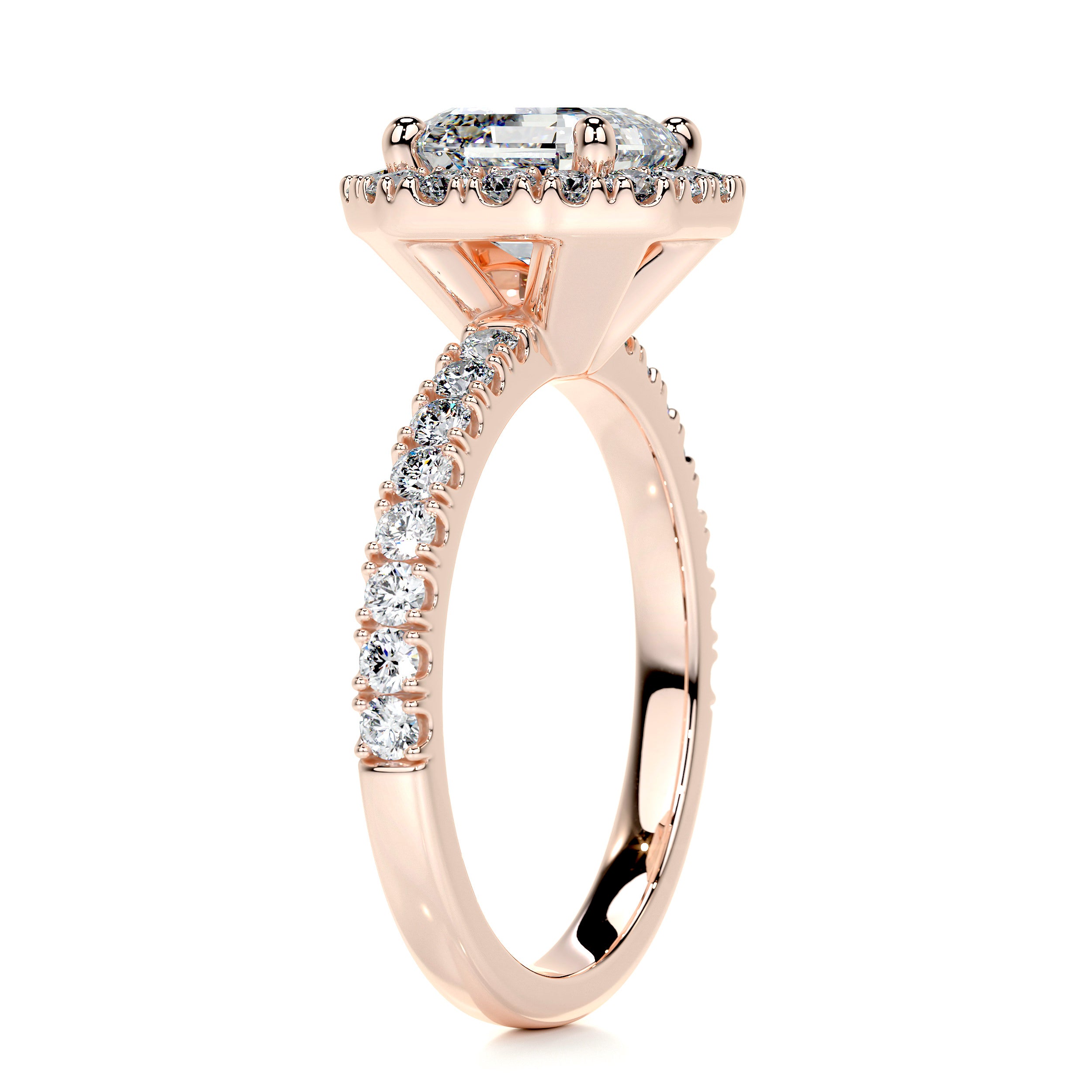 Brooklyn Diamond Engagement Ring   (2 Carat) -14K Rose Gold