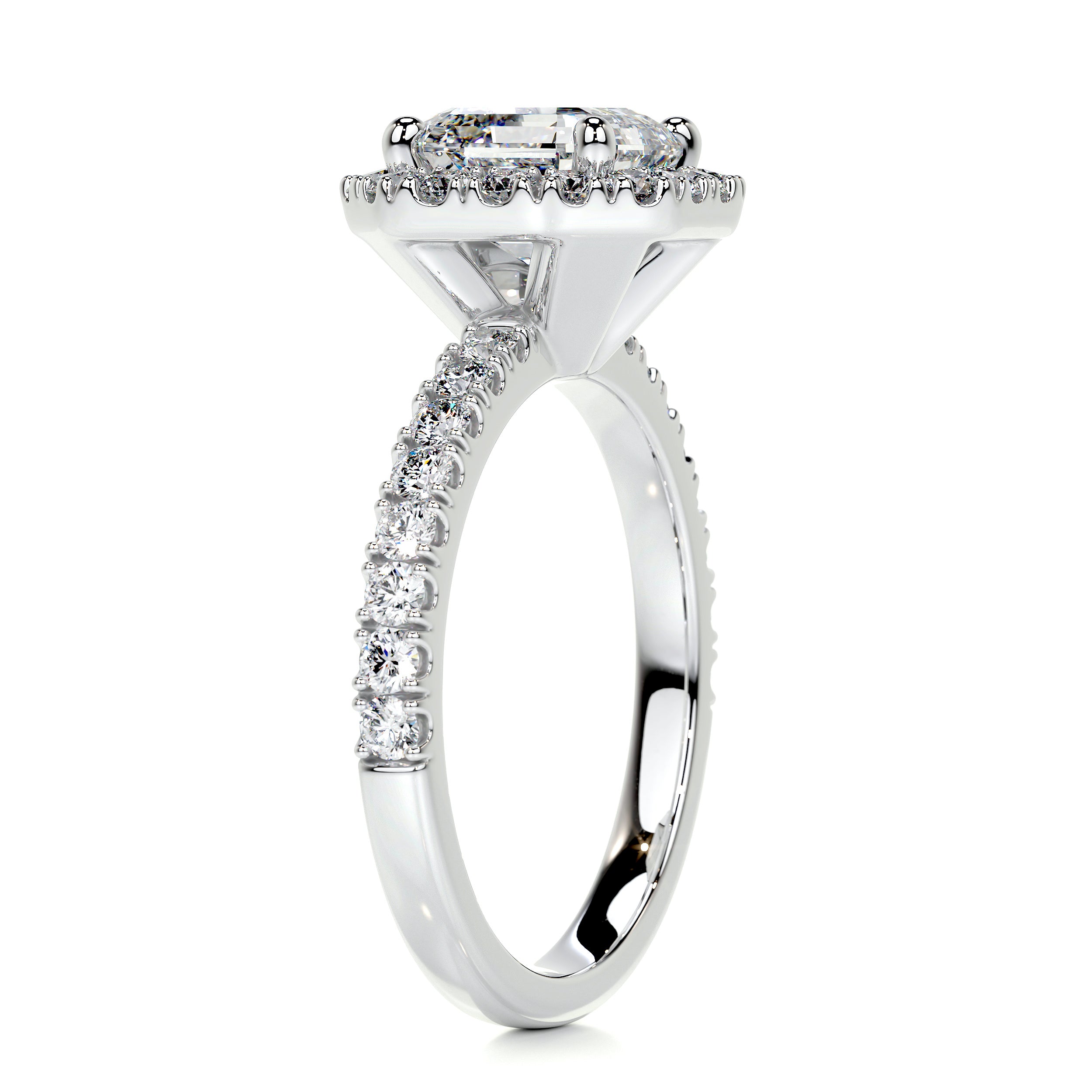 Brooklyn Diamond Engagement Ring   (2 Carat) -18K White Gold
