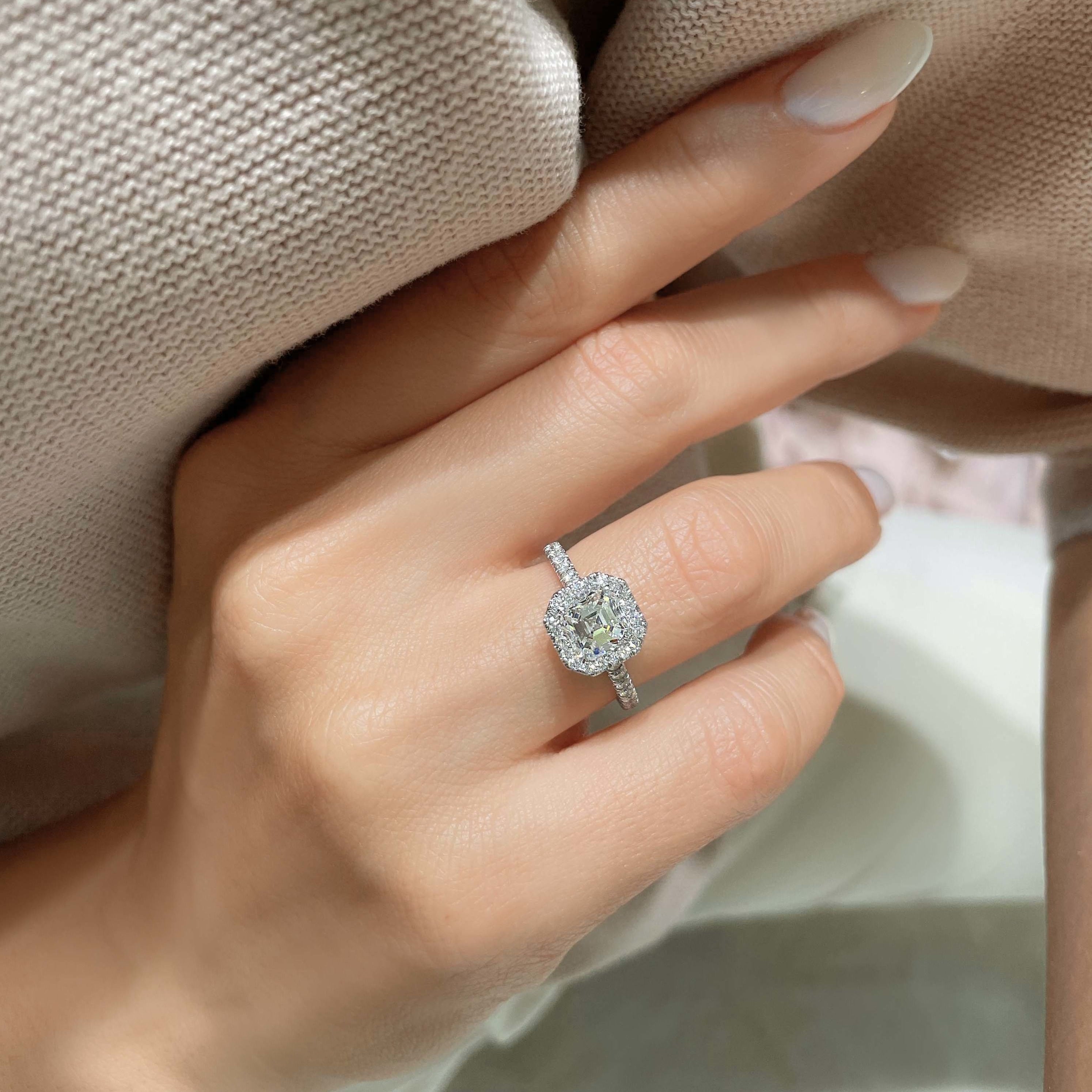 Brooklyn Diamond Engagement Ring   (2 Carat) -18K White Gold