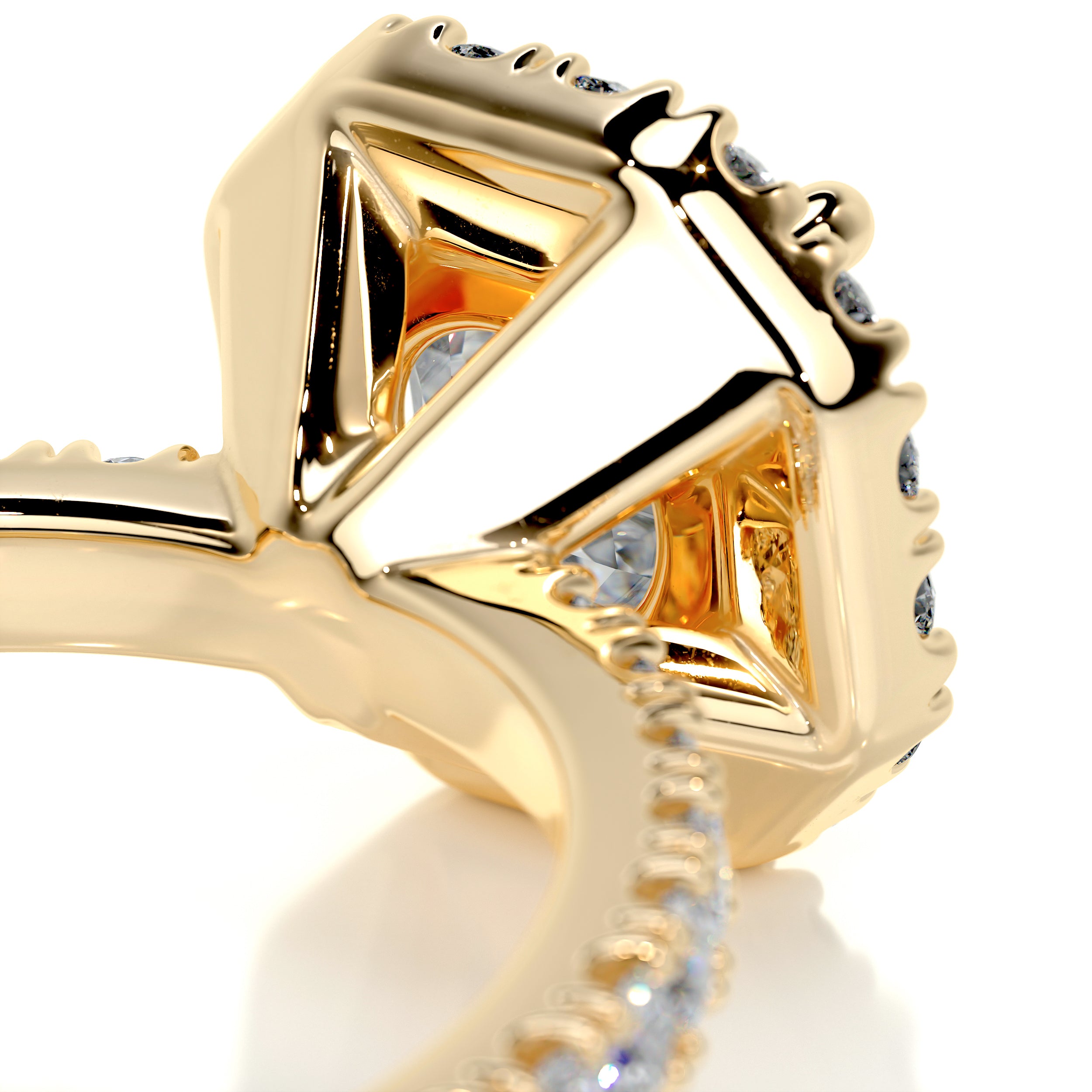 Brooklyn Diamond Engagement Ring   (2 Carat) -18K Yellow Gold