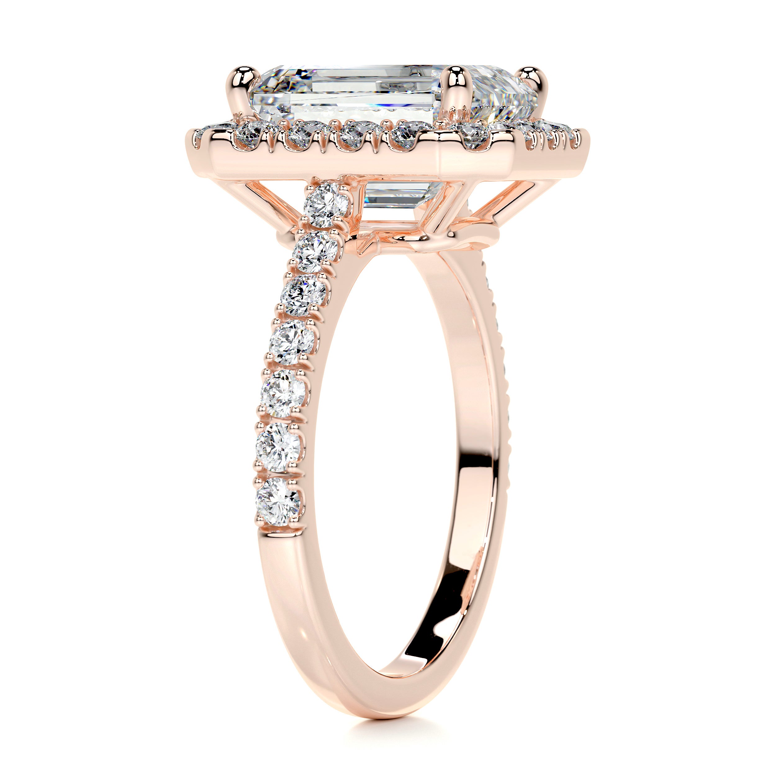 Zoey Diamond Engagement Ring   (2 Carat) -14K Rose Gold
