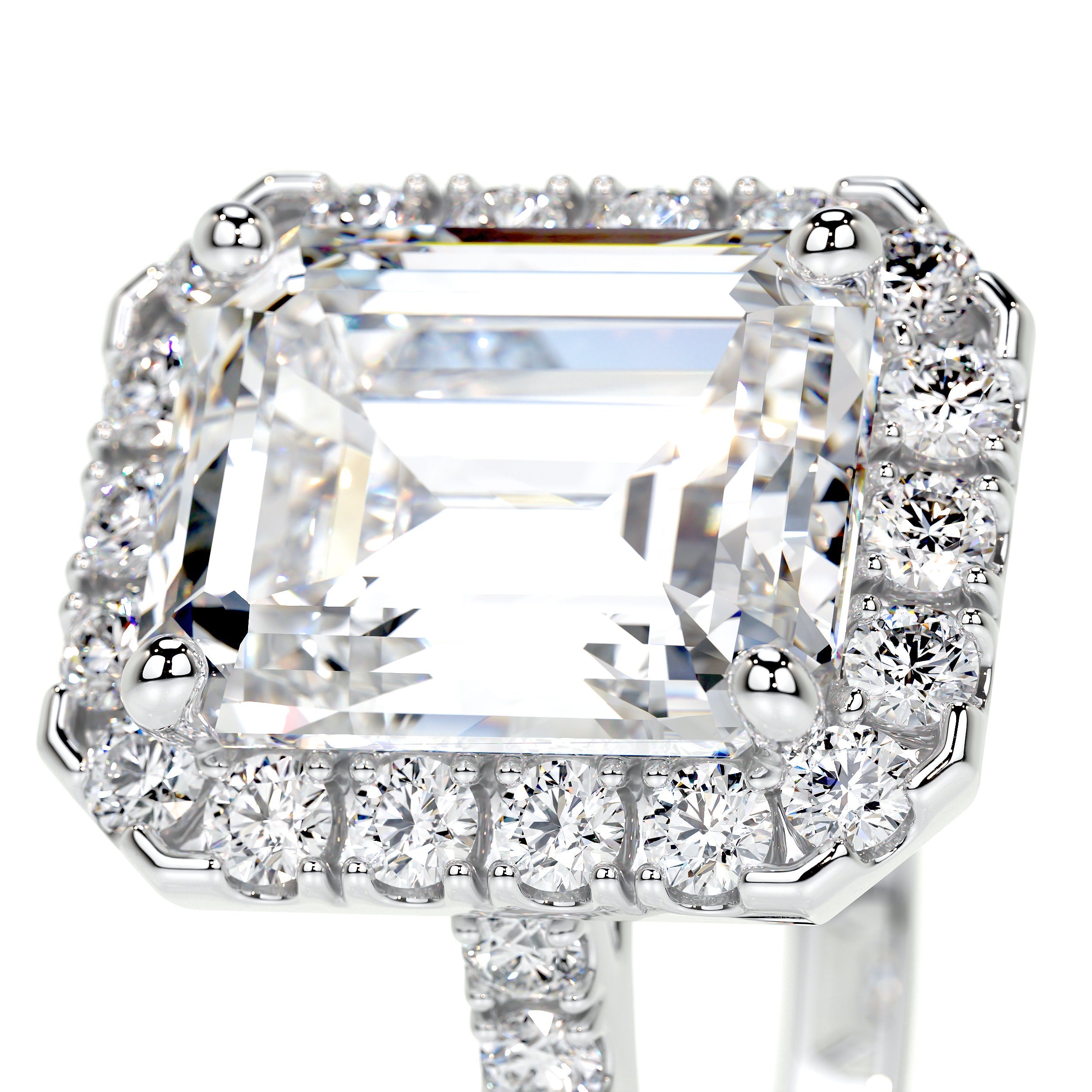 Zoey Lab Grown Diamond Ring   (2 Carat) -14K White Gold