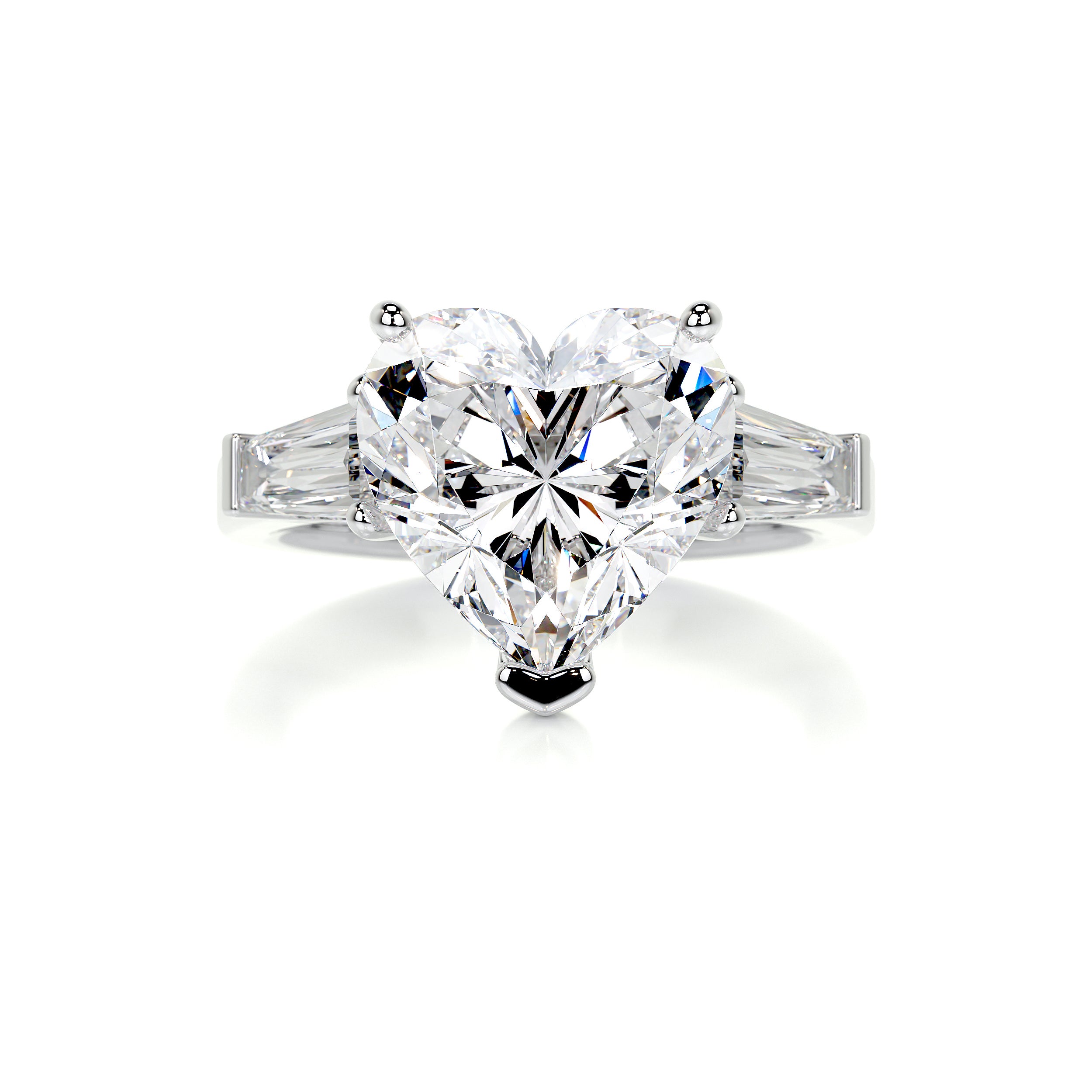 Skylar Diamond Engagement Ring   (3.2 Carat) -14K White Gold