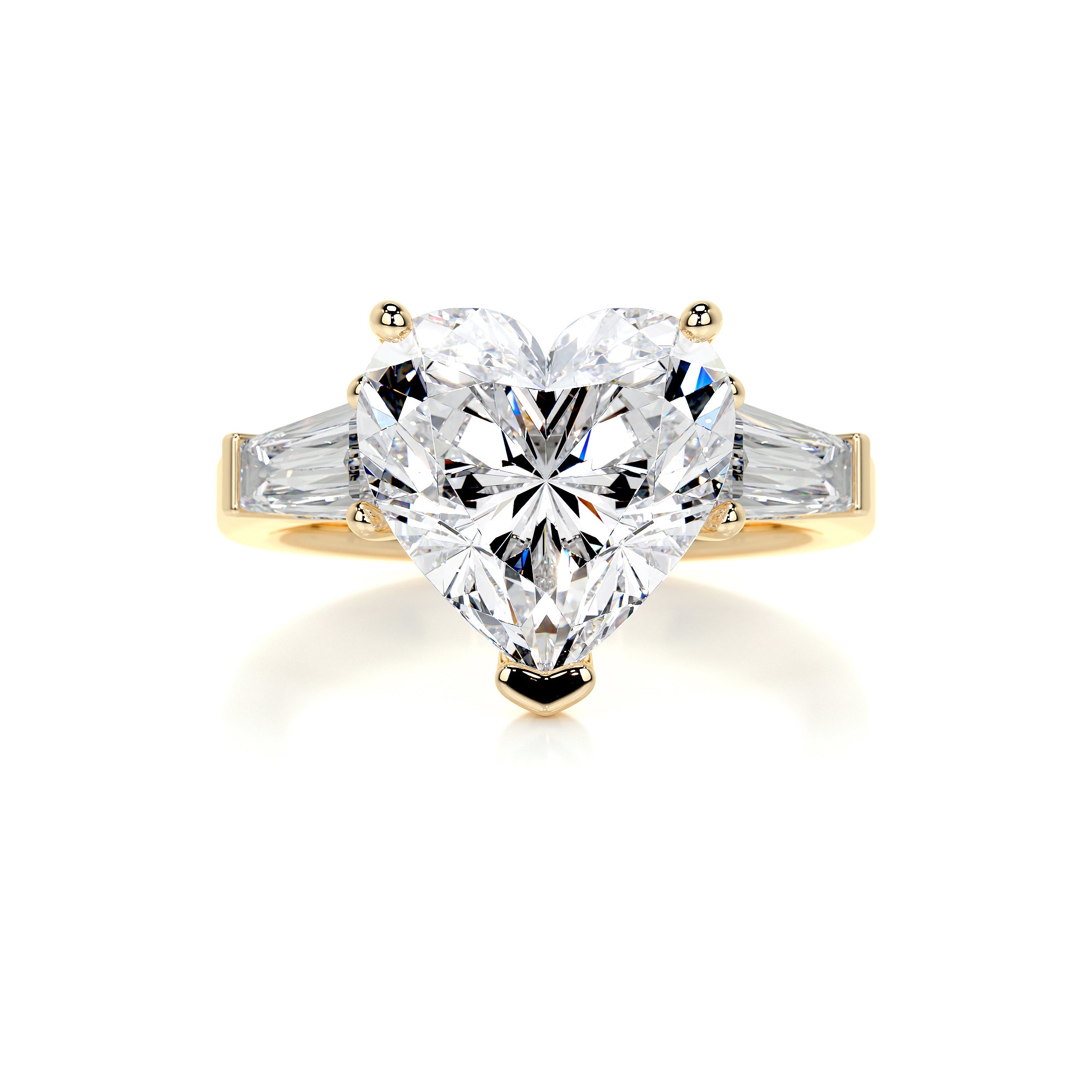 Skylar Diamond Engagement Ring   (3.2 Carat) -18K Yellow Gold