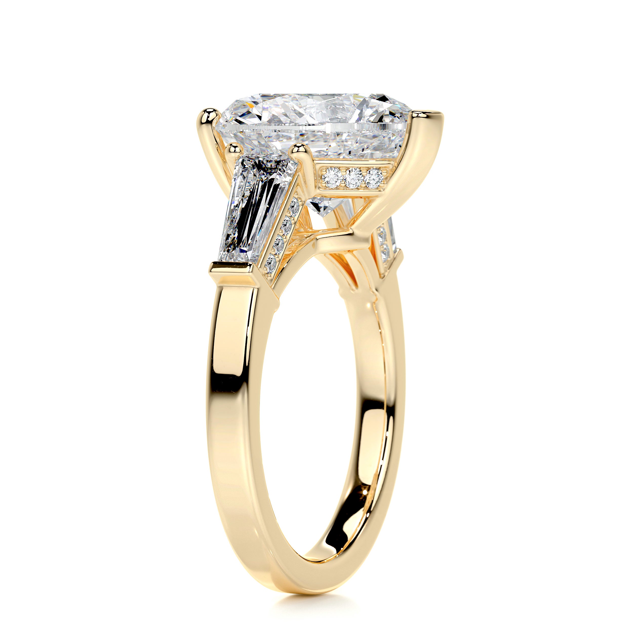 Skylar Diamond Engagement Ring   (3.2 Carat) -18K Yellow Gold