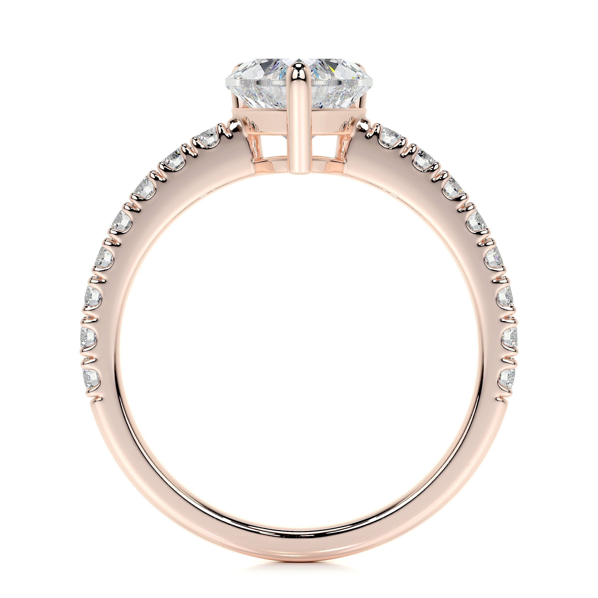 Audrey Lab Grown Diamond Ring   (1.3 Carat) -14K Rose Gold