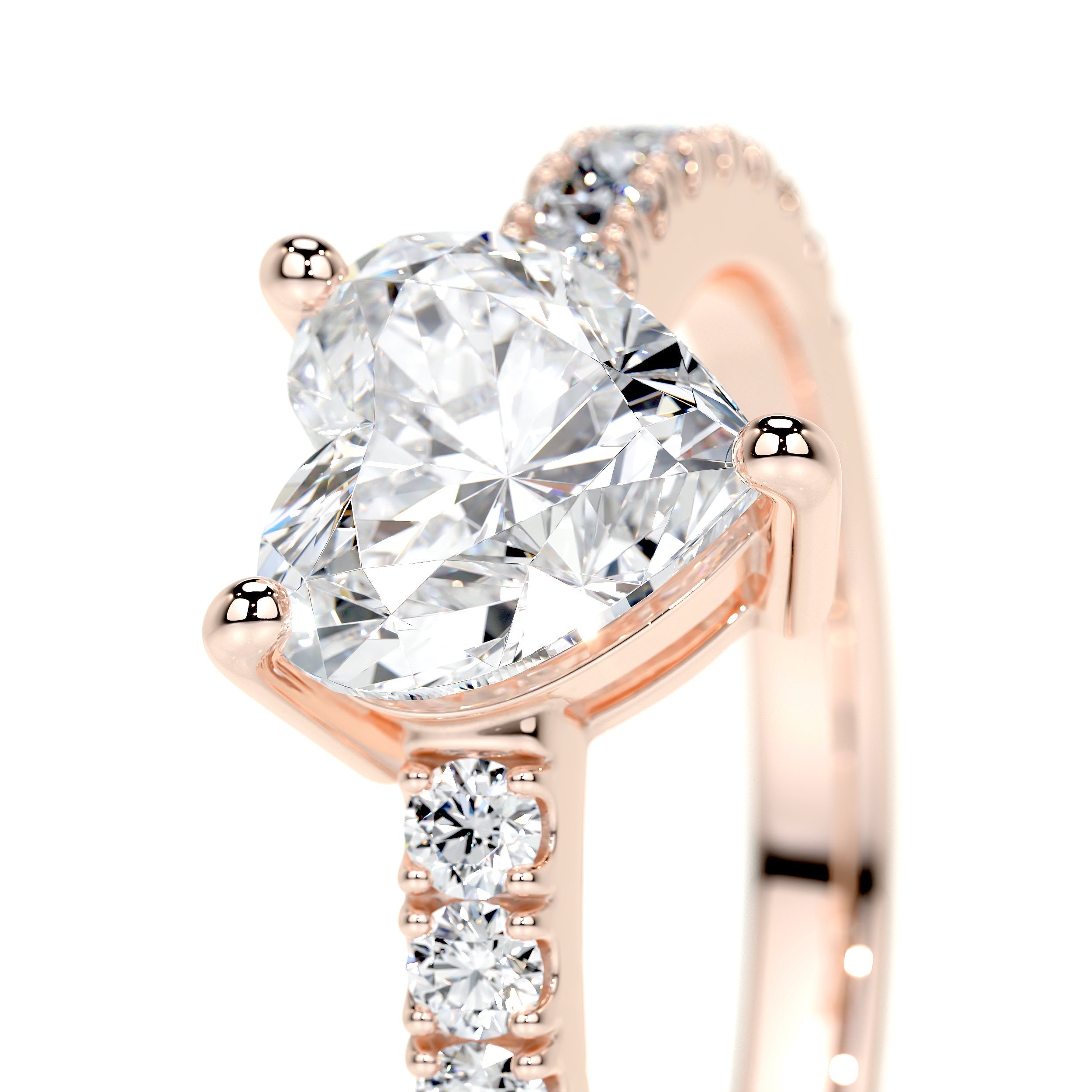 Audrey Lab Grown Diamond Ring   (1.3 Carat) -14K Rose Gold