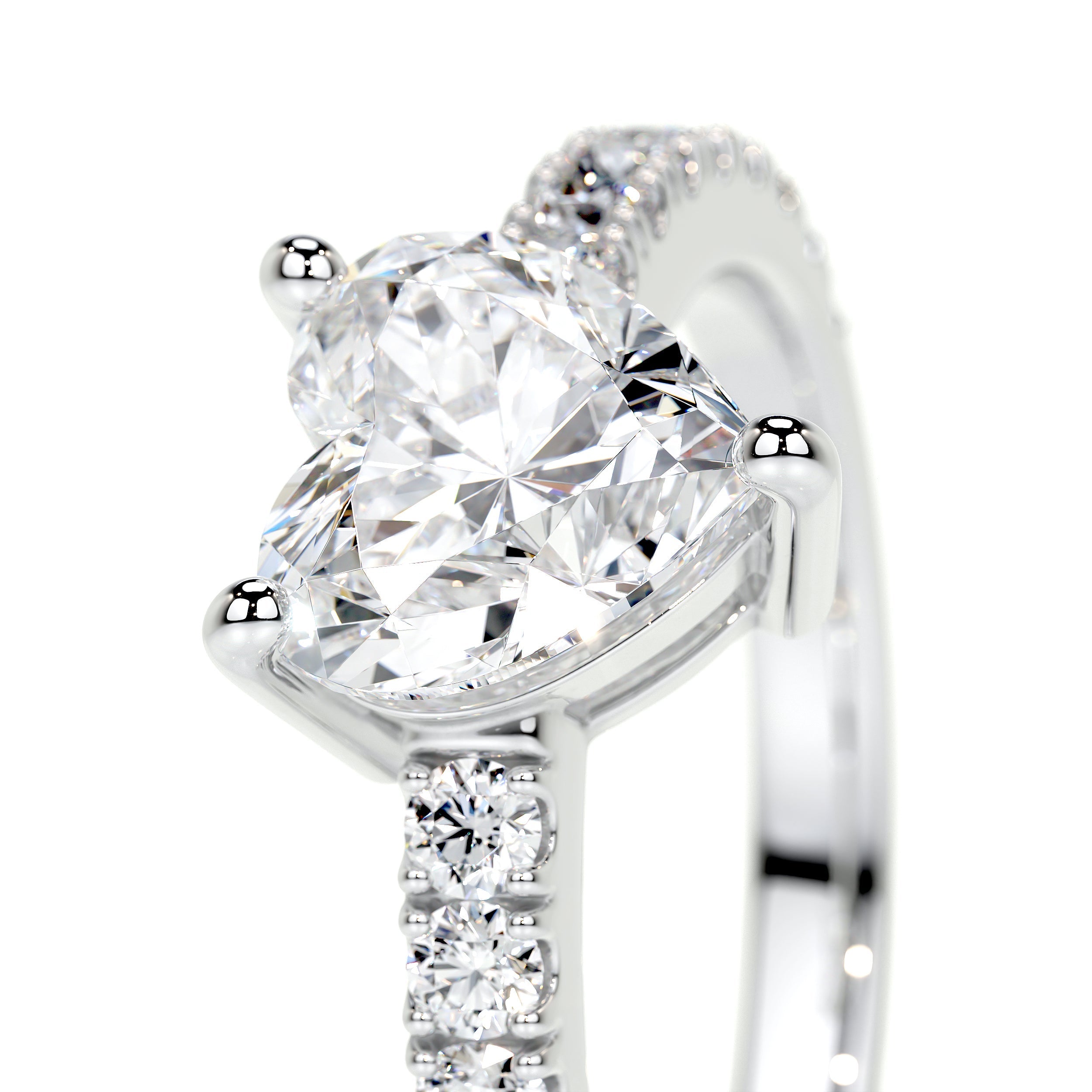 Audrey Lab Grown Diamond Ring   (1.3 Carat) -14K White Gold