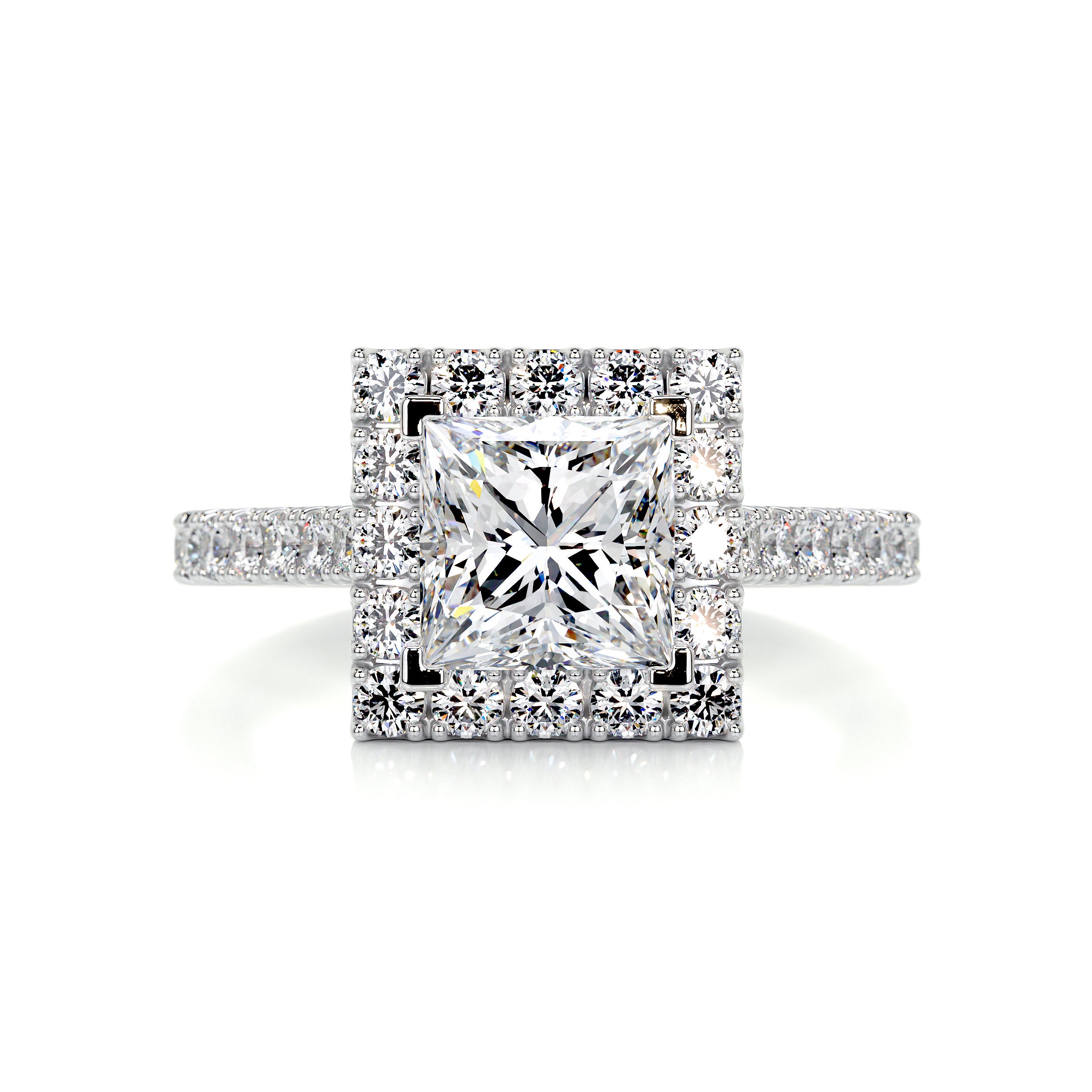 Patricia Diamond Engagement Ring   (2.5 Carat) -14K White Gold