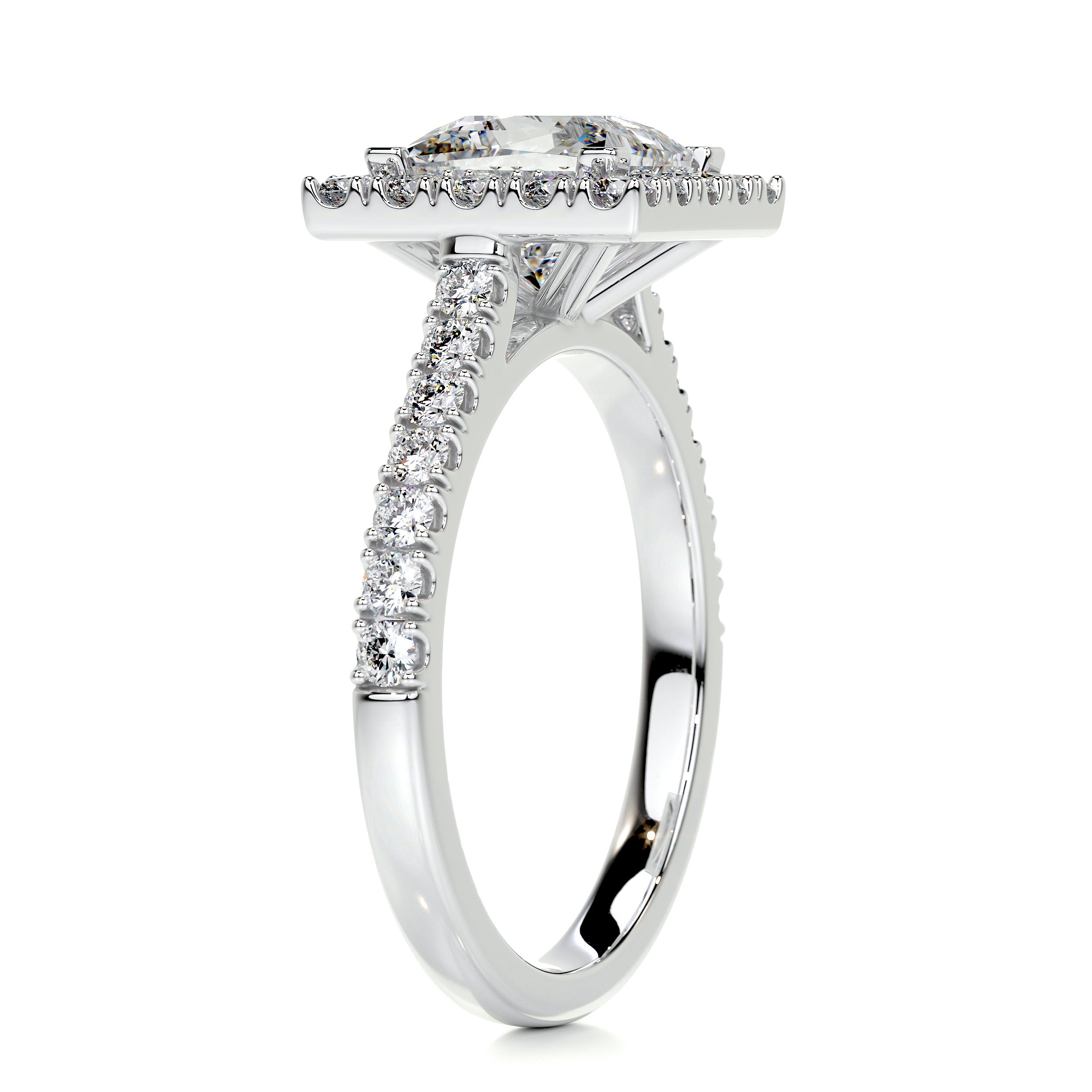 Patricia Diamond Engagement Ring   (2.5 Carat) -14K White Gold