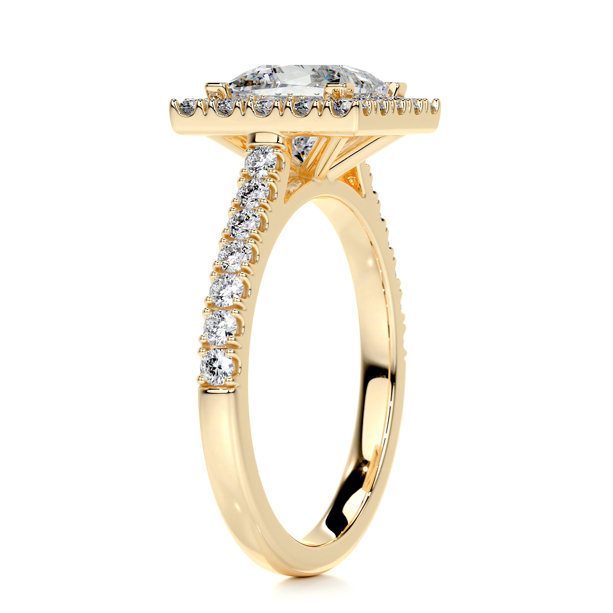 Patricia Diamond Engagement Ring -18K Yellow Gold