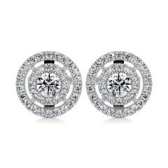 Joan Diamond Earrings (1 Carat) - 14K White Gold